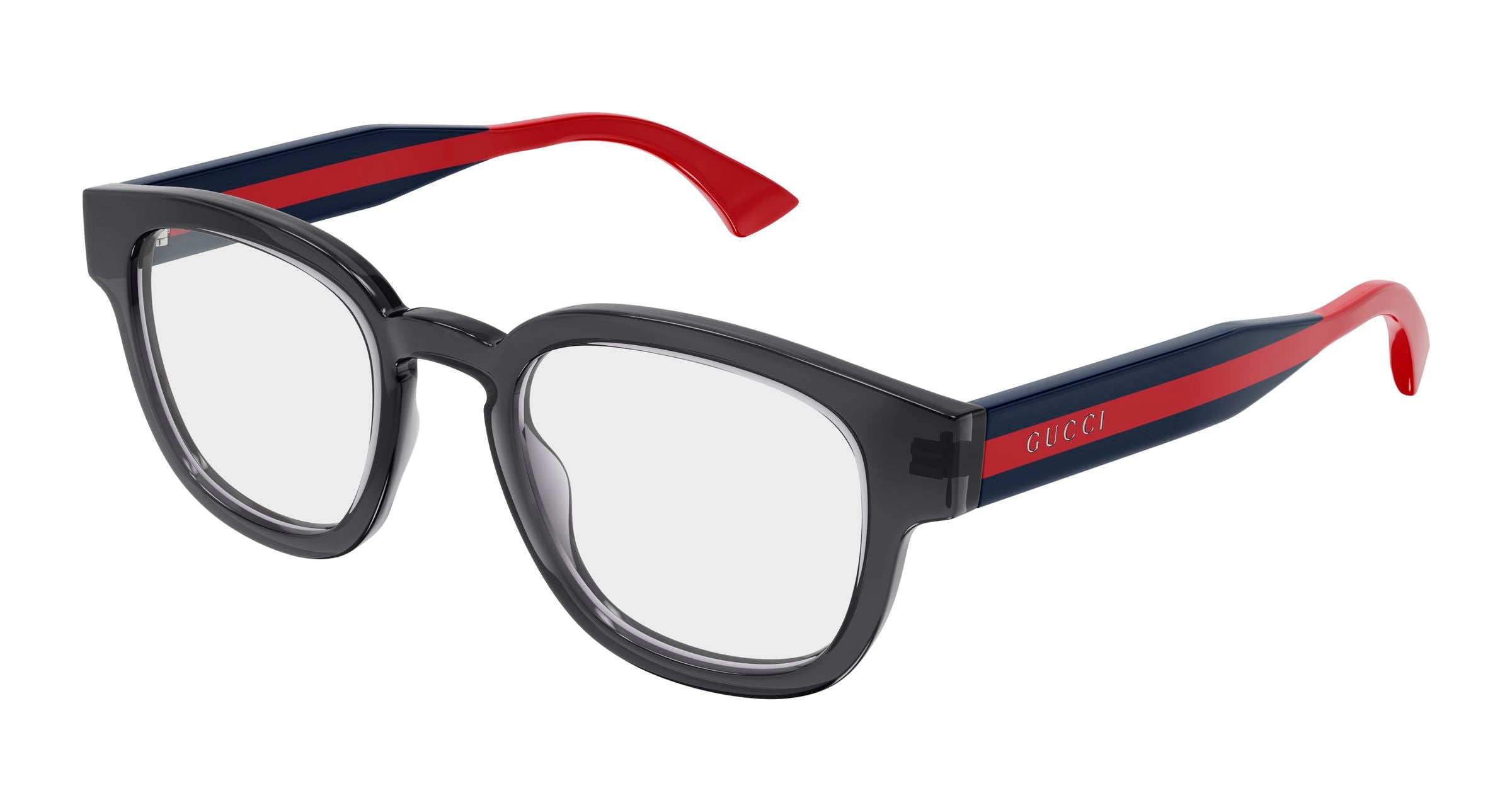 Gucci Uomo Gucci GG1992O 004 Montature da vista Acetato Grigio Trasparente Rotonda Gucci Uomo Gucci GG1992O 004 Montature da vista Acetato Grigio Trasparente Rotonda