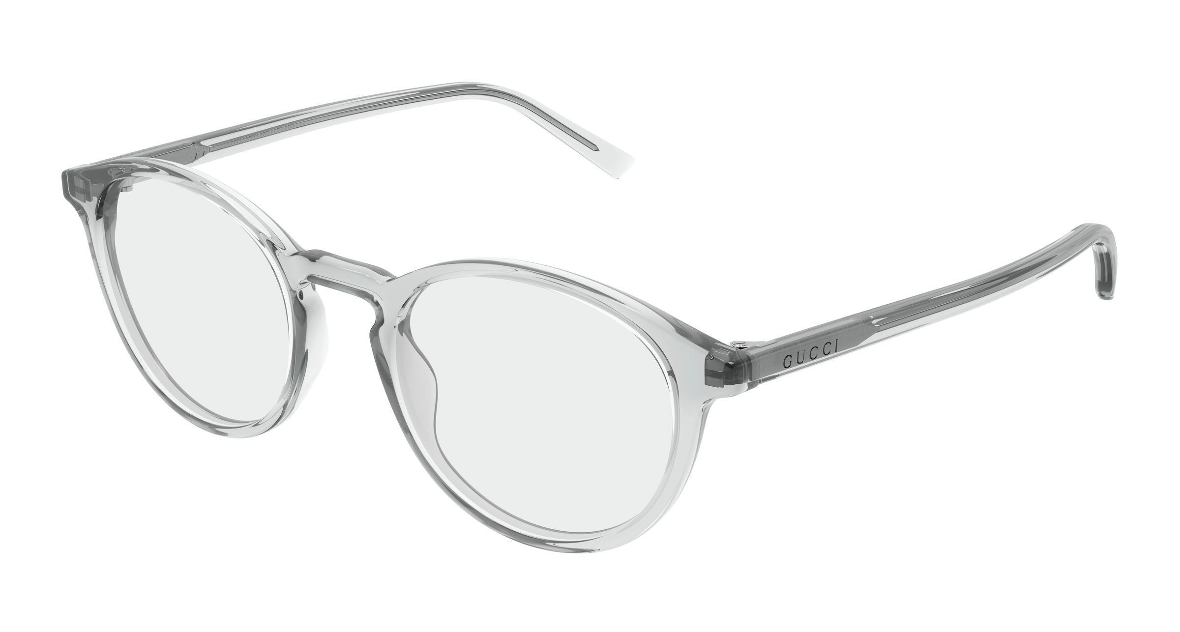 Gucci Uomo Gucci GG1998O 004 Montature da vista Acetato Grigio Trasparente Rotonda
