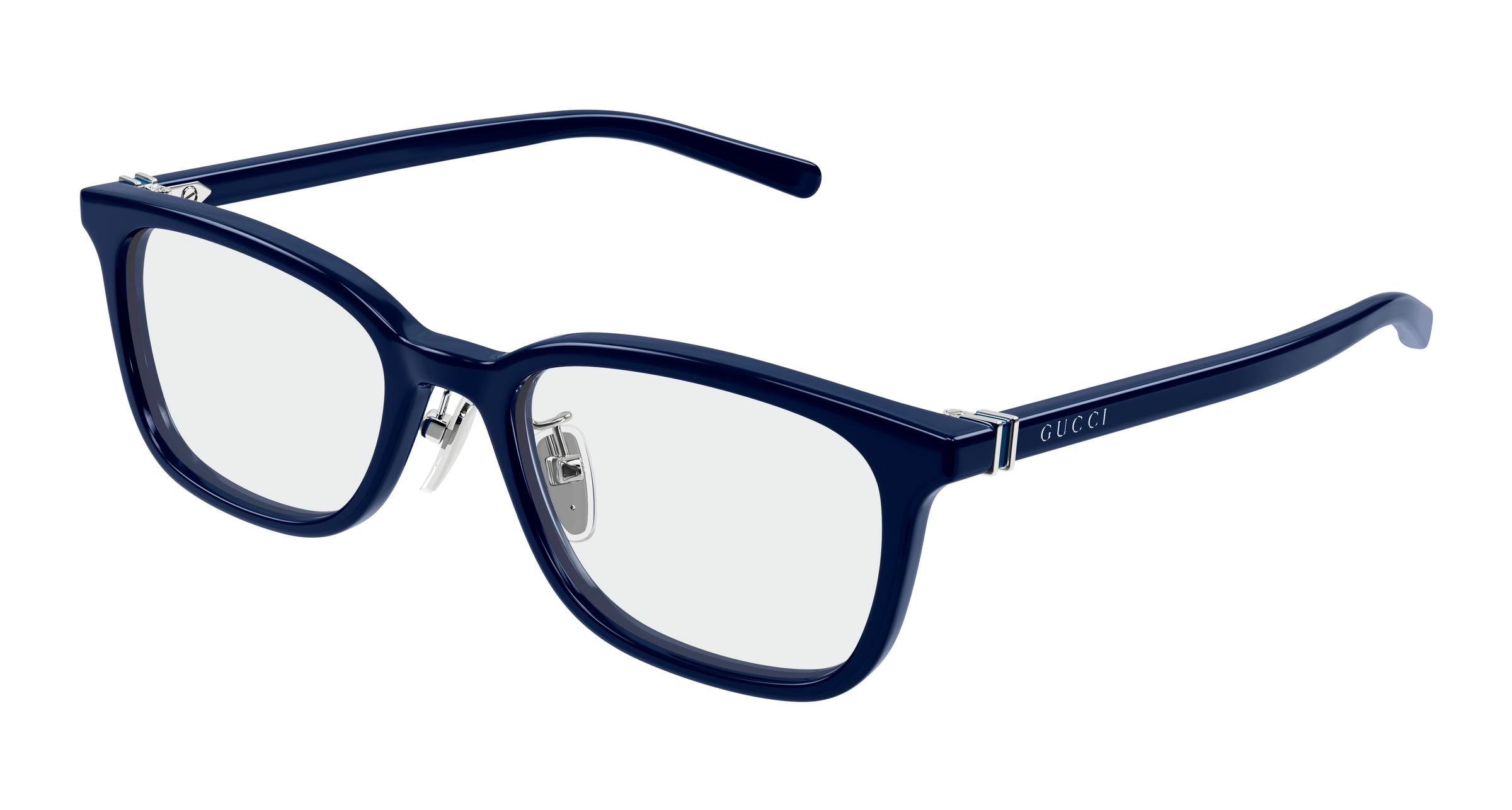 Gucci Uomo Gucci GG2002OJ 003 Montature da vista Acetato Blu Trasparente Squadrata