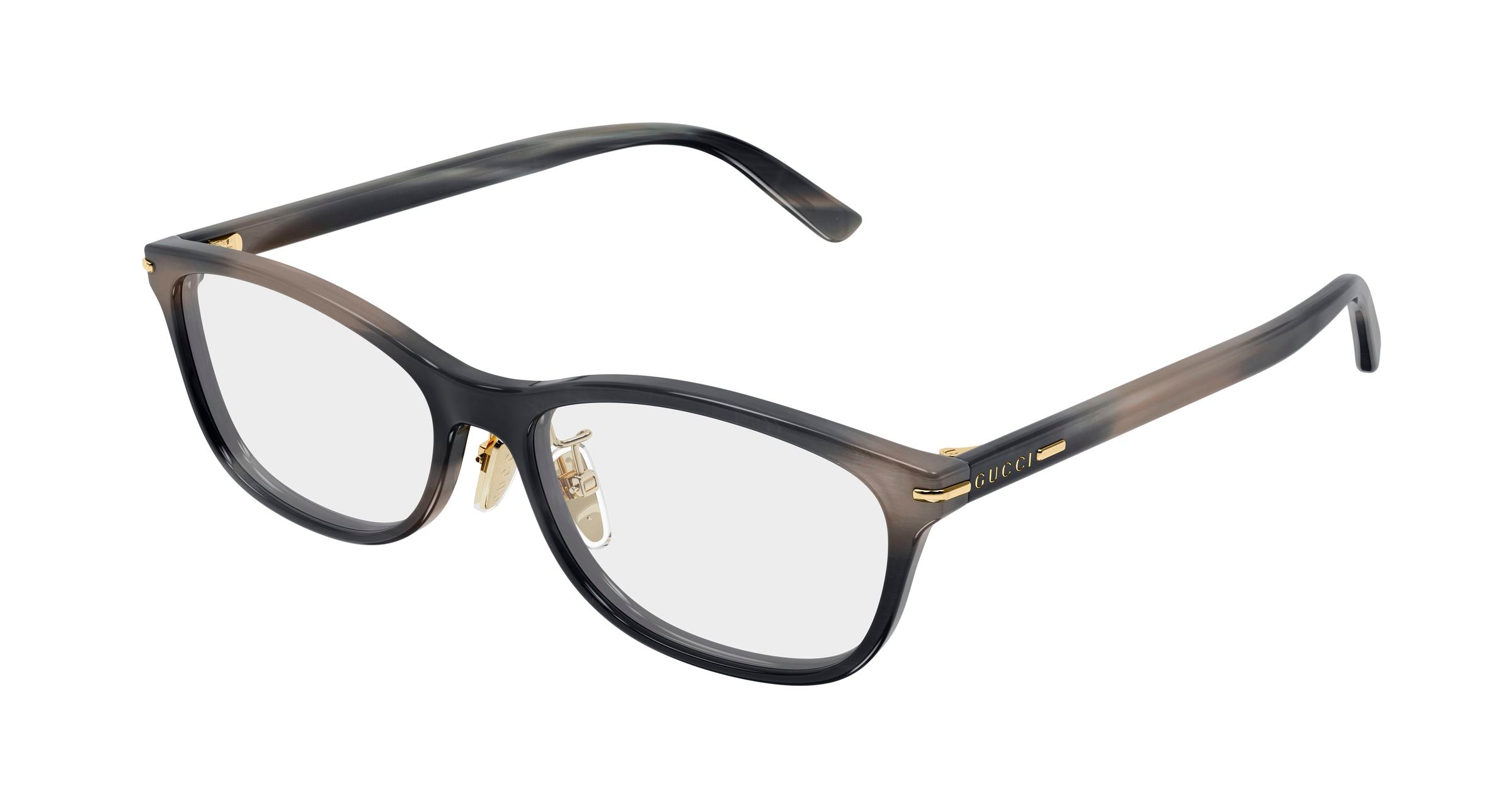 Gucci Uomo Gucci GG2003OJ 004 Montature da vista Acetato Havana Trasparente Squadrata Gucci Uomo Gucci GG2003OJ 004 Montature da vista Acetato Havana Trasparente Squadrata