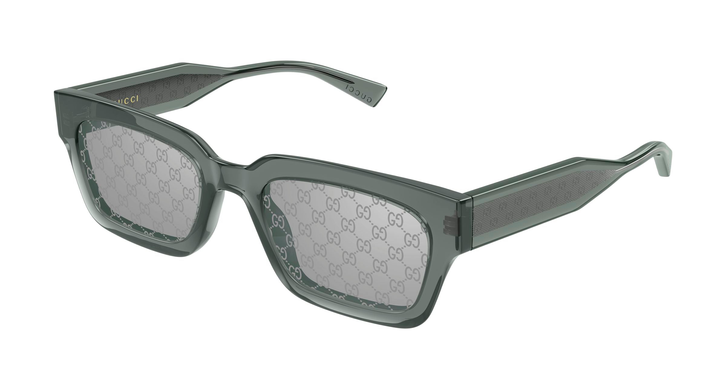 Gucci Uomo Gucci GG2069S 003 Occhiali da sole Acetato Grigio Grigio Squadrata