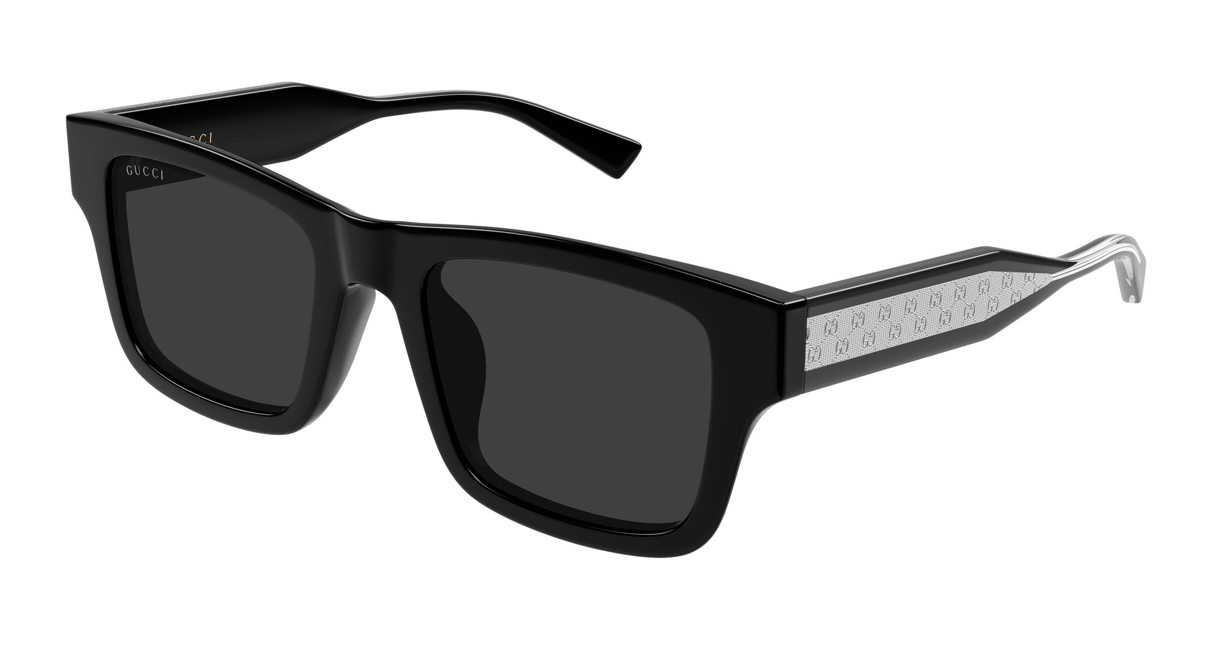Gucci Uomo Gucci GG2072SA 001 Occhiali da sole Acetato Nero Grigio Squadrata Gucci Uomo Gucci GG2072SA 001 Occhiali da sole Acetato Nero Grigio Squadrata