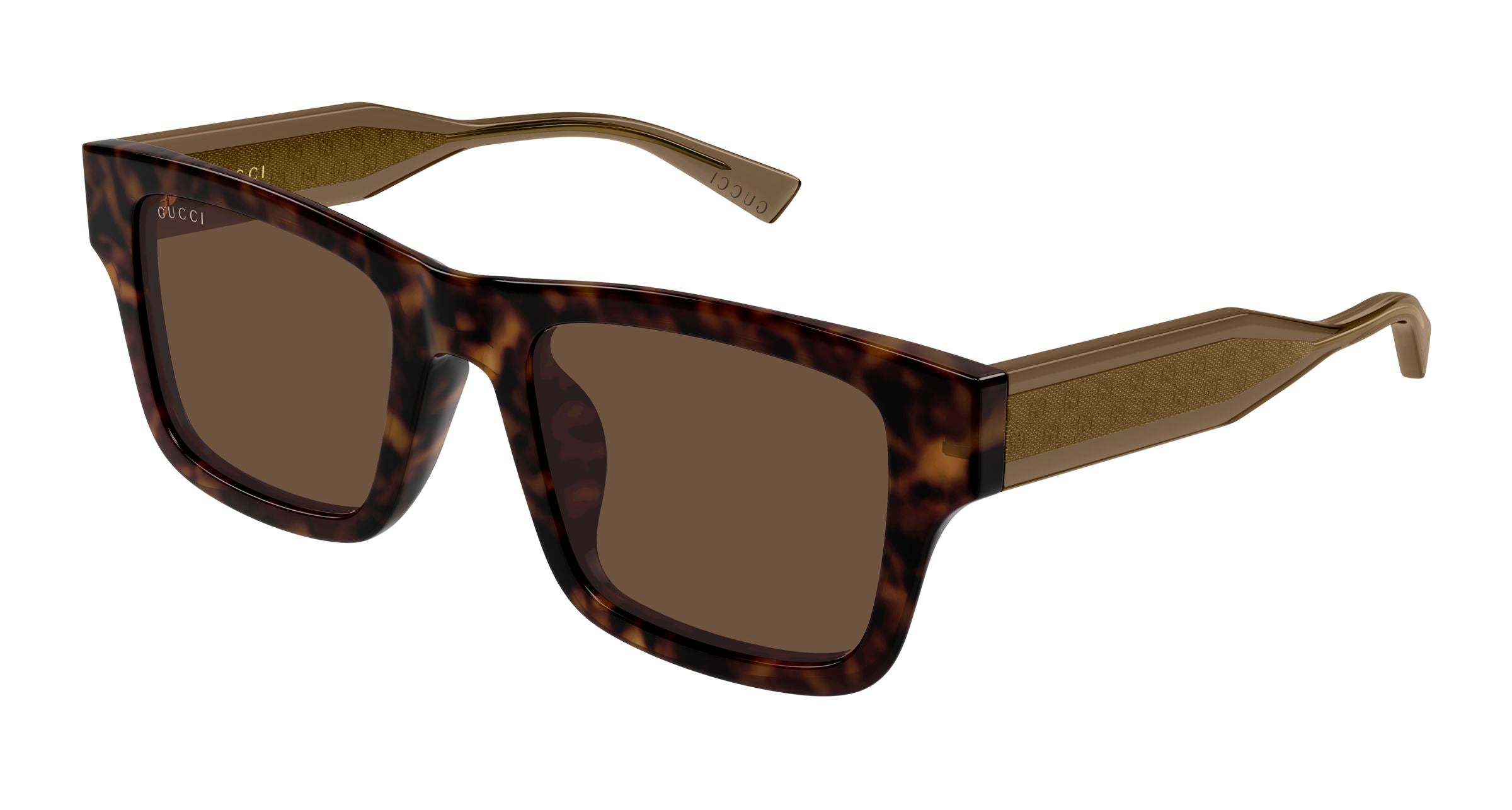 Gucci Uomo Gucci GG2072SA 003 Occhiali da sole Acetato Havana Marrone Squadrata