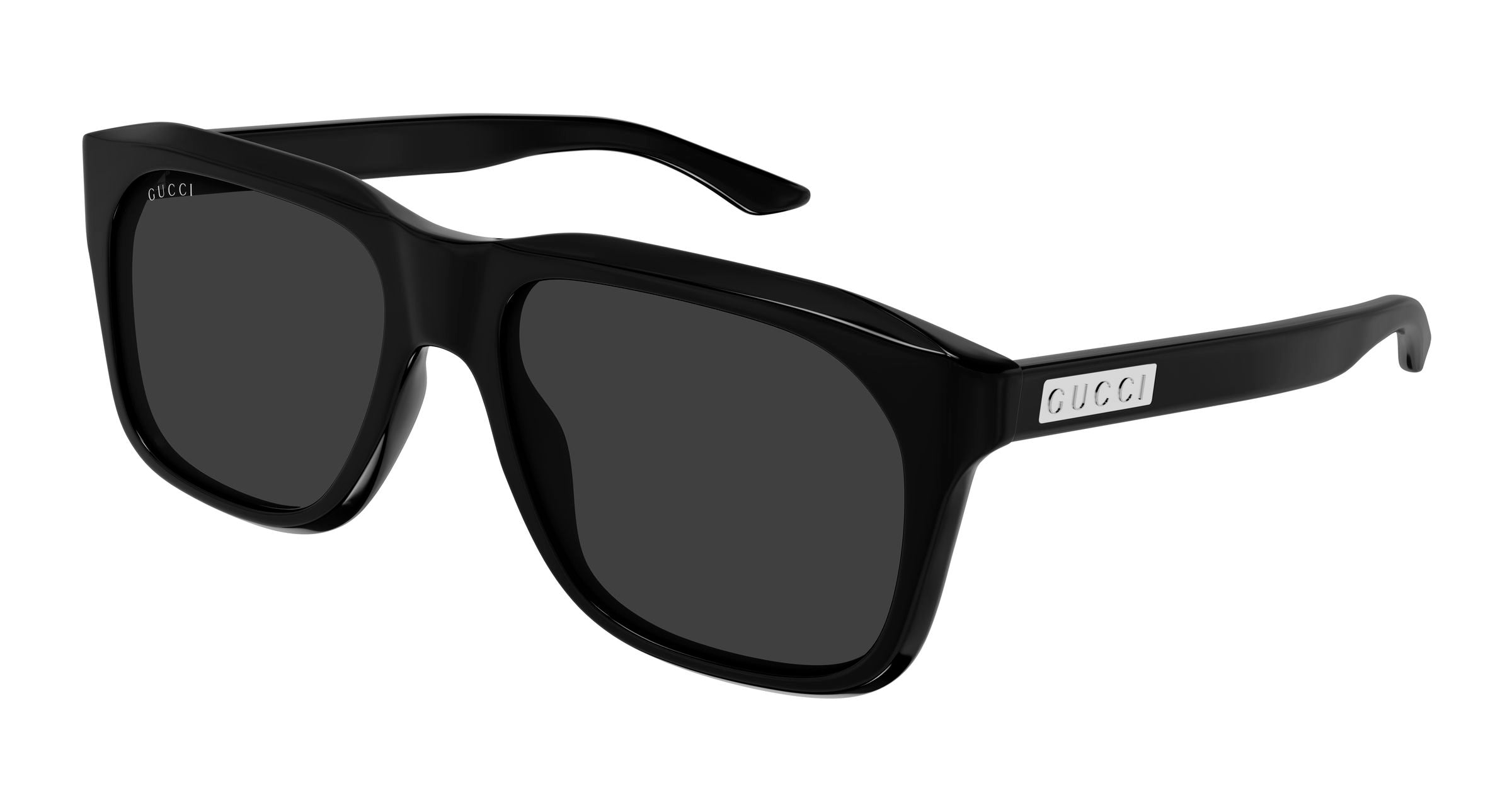 Gucci Uomo Gucci GG2077S 001 Occhiali da sole Acetato Nero Grigio Squadrata Gucci Uomo Gucci GG2077S 001 Occhiali da sole Acetato Nero Grigio Squadrata