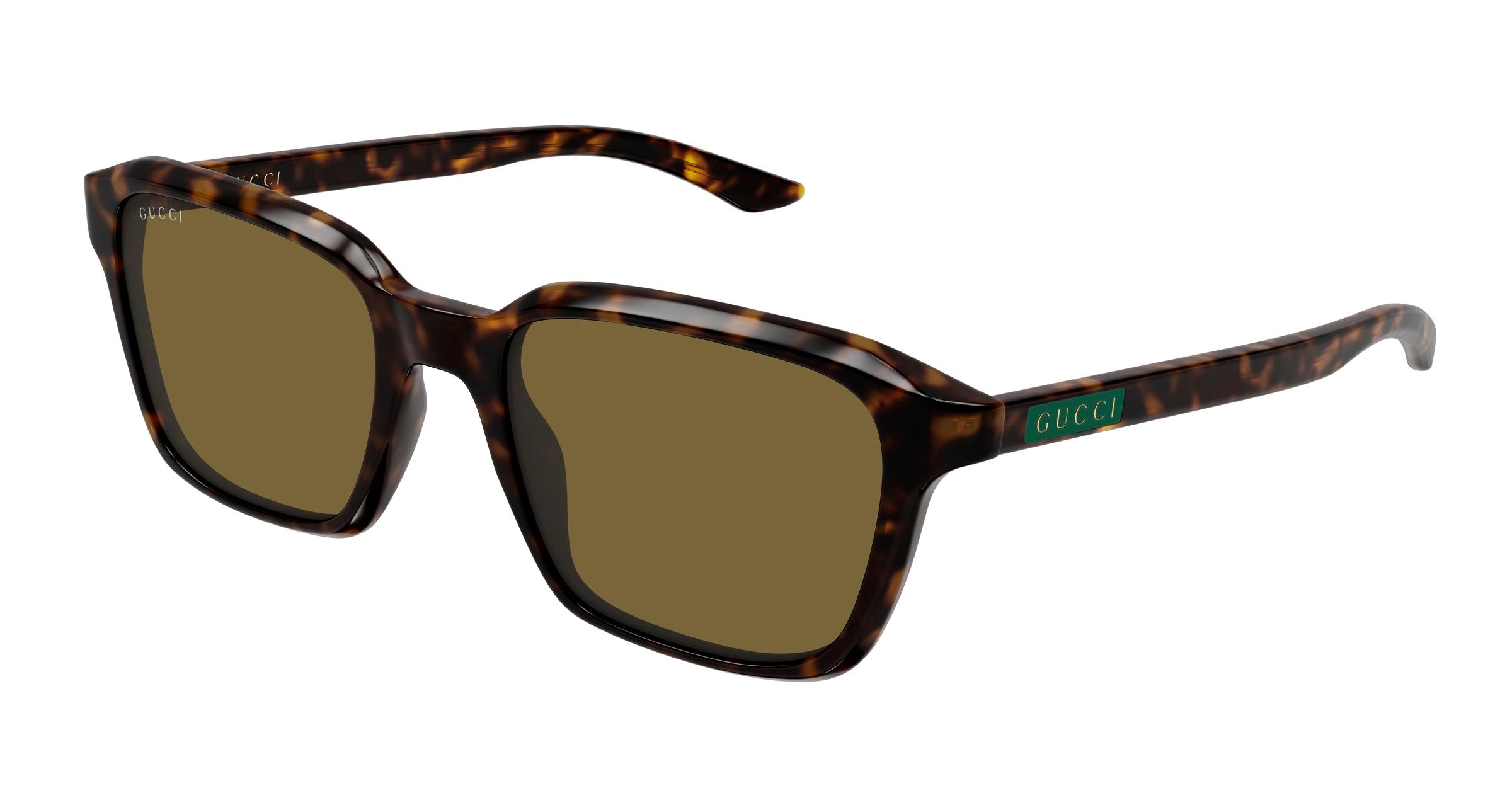 Gucci Uomo Gucci GG2078S 002 Occhiali da sole Acetato Havana Marrone Squadrata