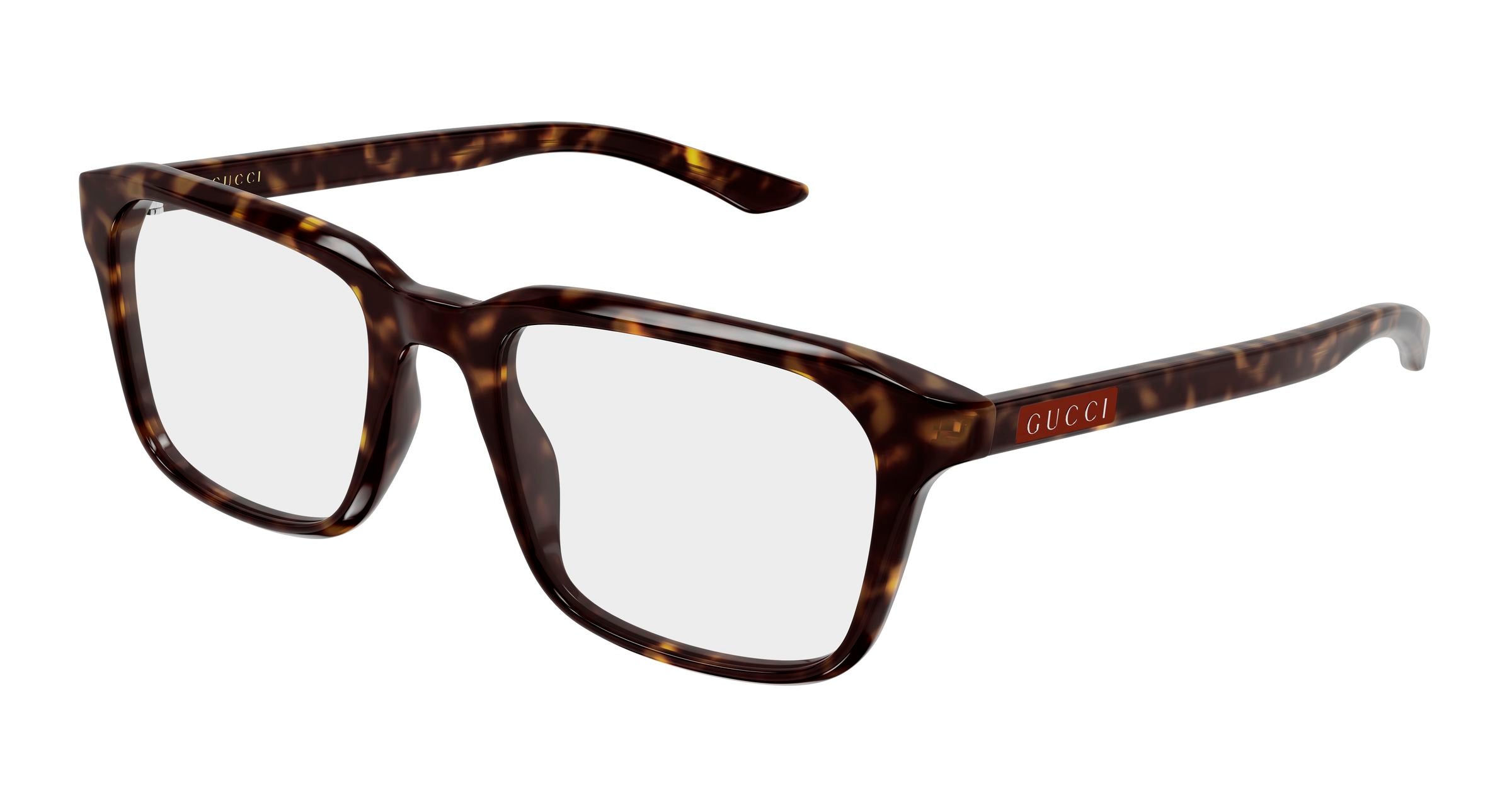 Gucci Uomo Gucci GG2081O 006 Montature da vista Acetato Havana Trasparente Squadrata Gucci Uomo Gucci GG2081O 006 Montature da vista Acetato Havana Trasparente Squadrata