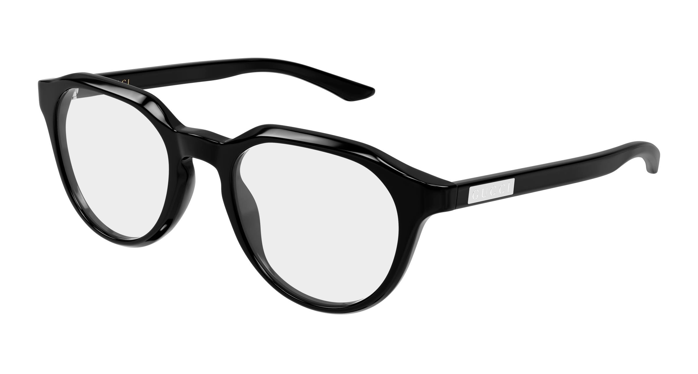 Gucci Uomo Gucci GG2083O 001 Montature da vista Acetato Nero Trasparente Rotonda Gucci Uomo Gucci GG2083O 001 Montature da vista Acetato Nero Trasparente Rotonda