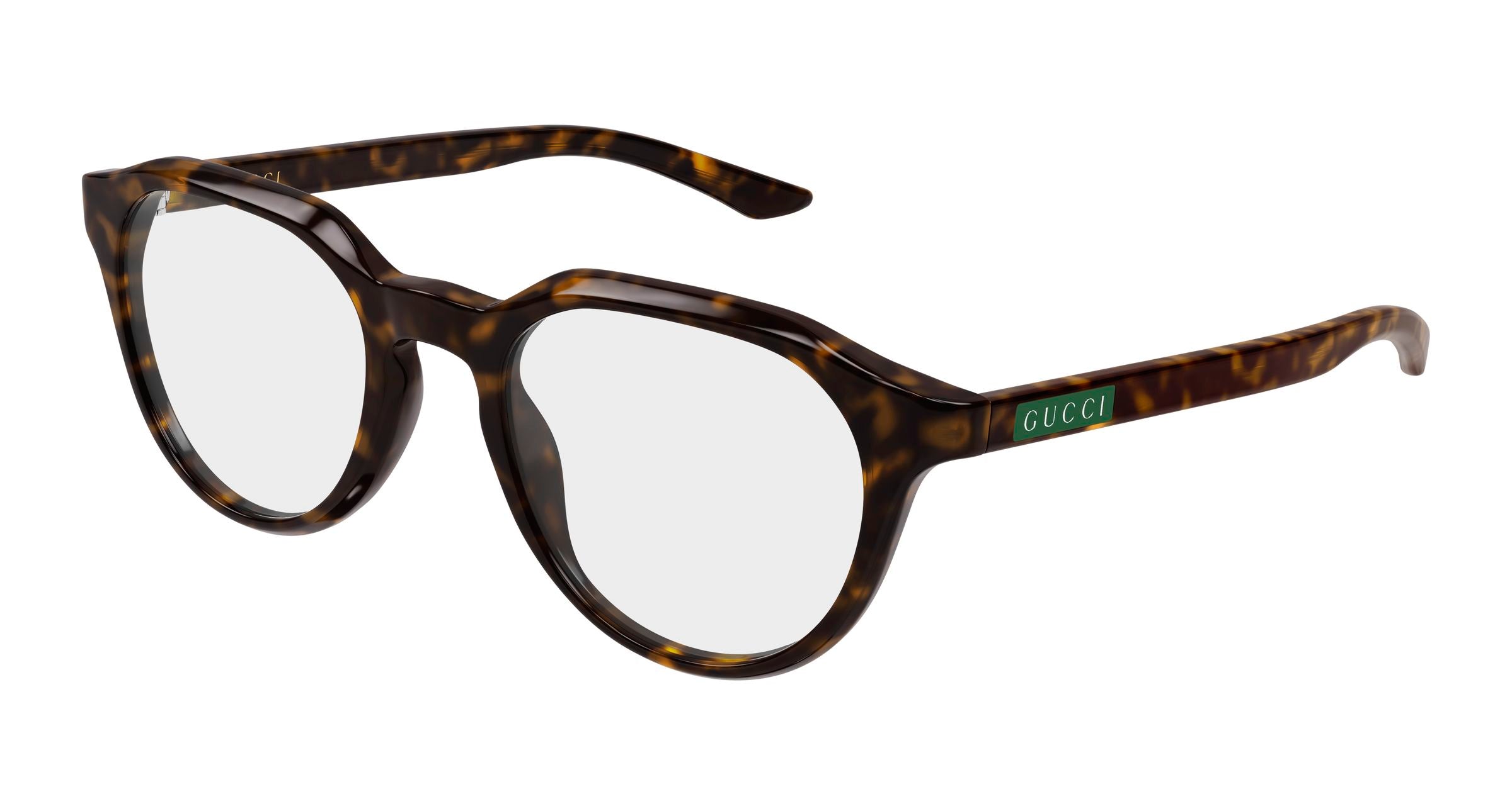 Gucci Uomo Gucci GG2083O 002 Montature da vista Acetato Havana Trasparente Rotonda Gucci Uomo Gucci GG2083O 002 Montature da vista Acetato Havana Trasparente Rotonda