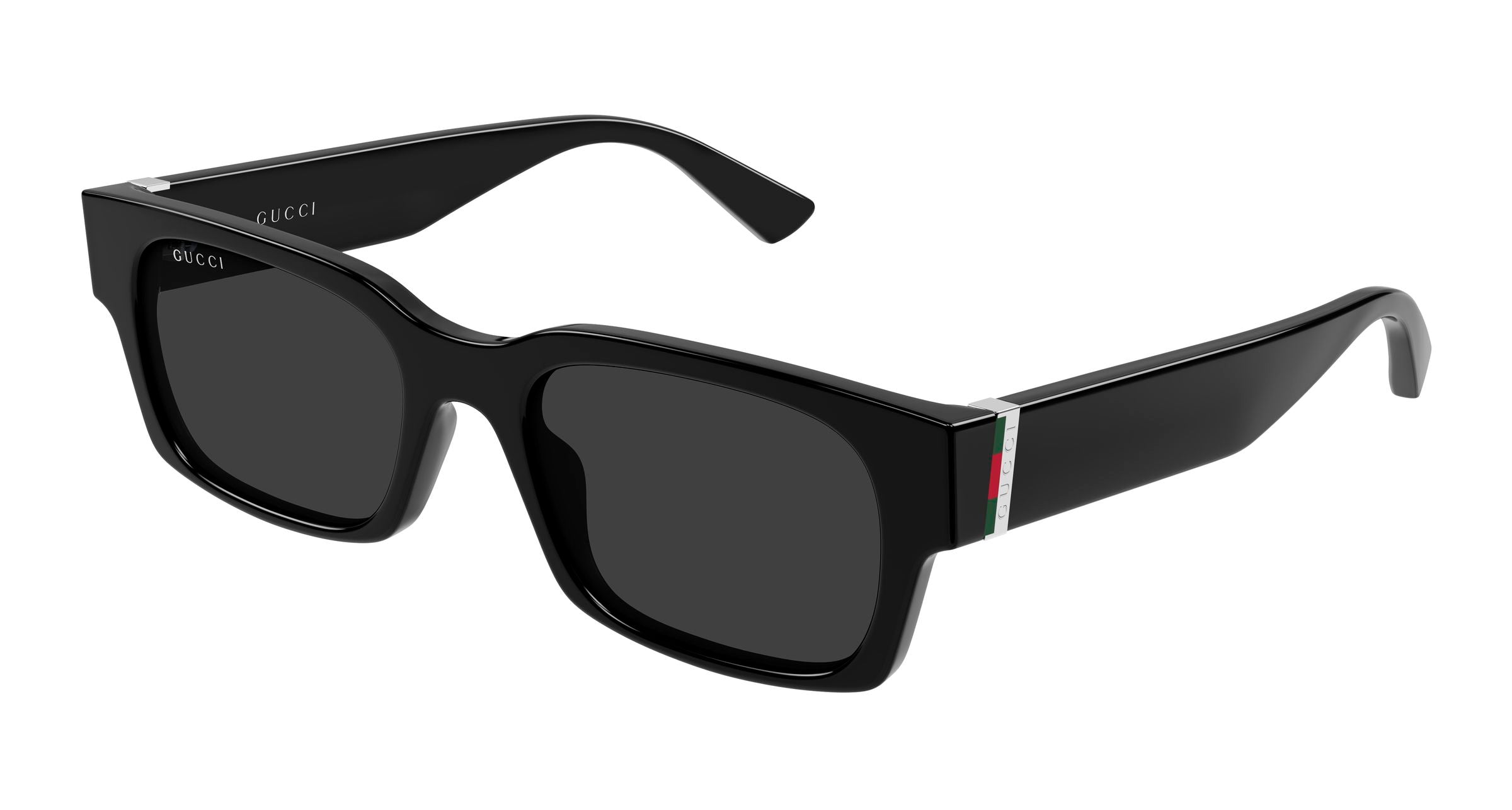 Gucci Uomo Gucci GG2084S 001 Occhiali da sole Iniettato Nero Grigio Squadrata