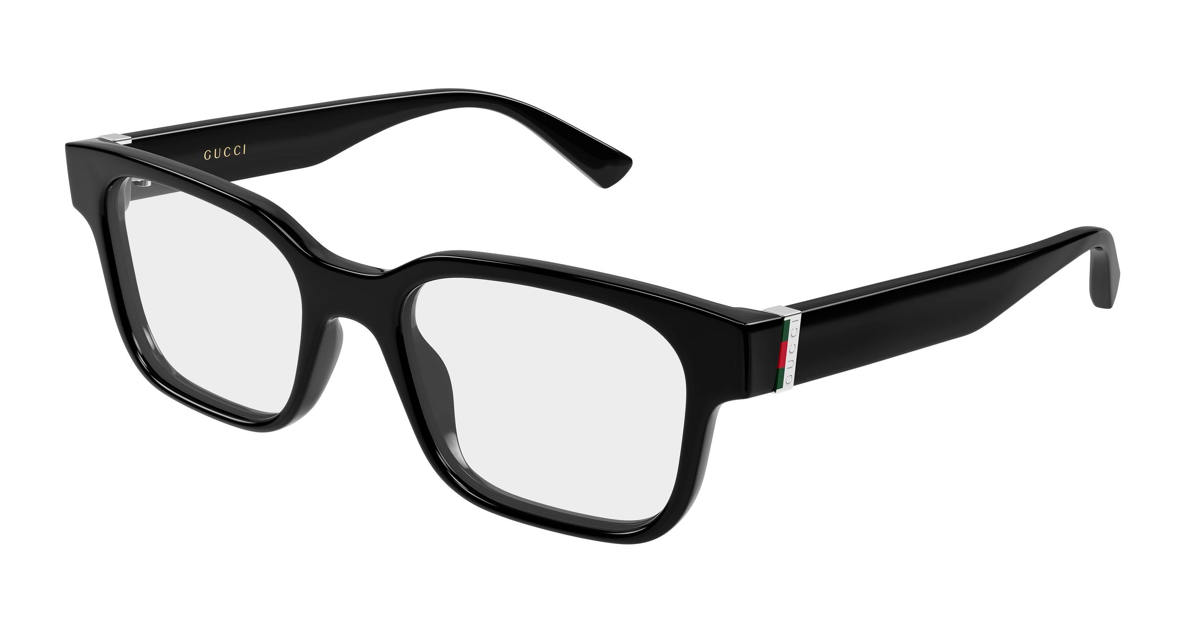 Gucci Uomo Gucci GG2087O 005 Montature da vista Iniettato Nero Trasparente Squadrata