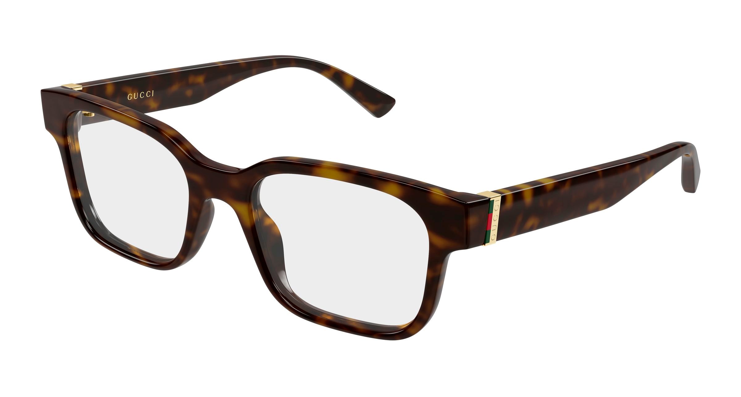 Gucci Uomo Gucci GG2087O 006 Montature da vista Iniettato Havana Trasparente Squadrata