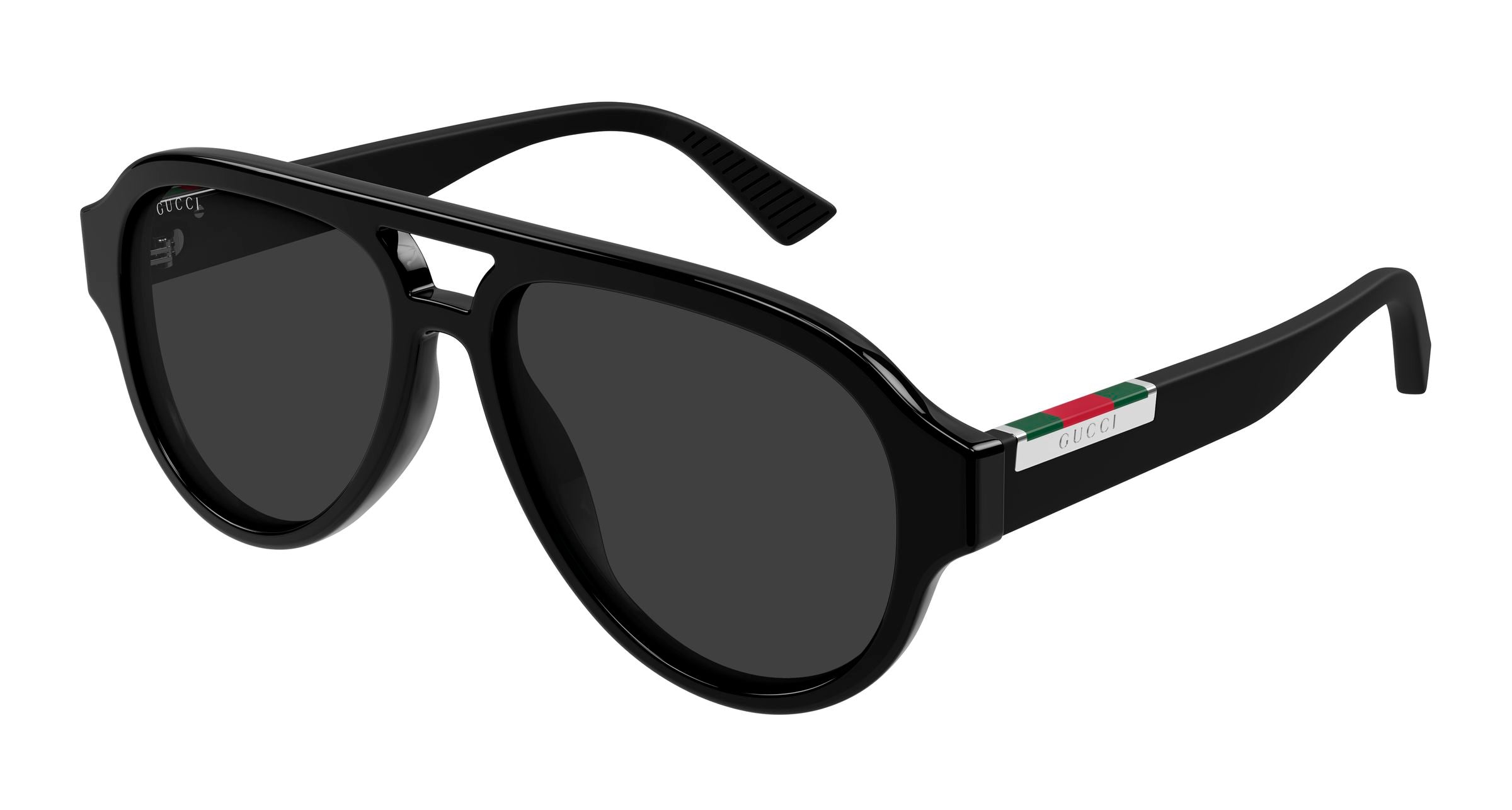 Gucci Uomo Gucci GG2088S 001 Occhiali da sole Acetato Nero Grigio Pilot