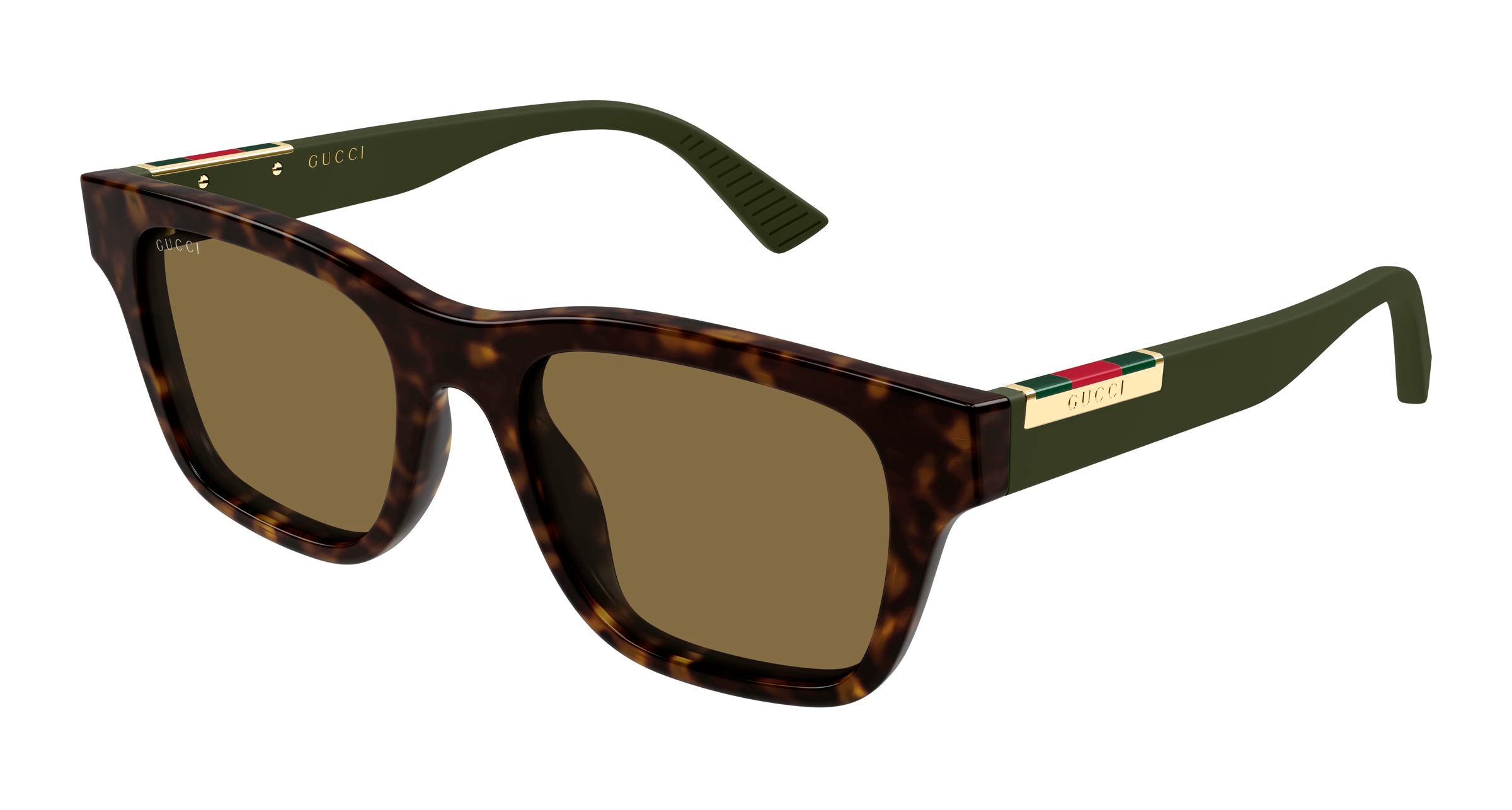 Gucci Uomo Gucci GG2089S 004 Occhiali da sole Acetato Havana Marrone Squadrata