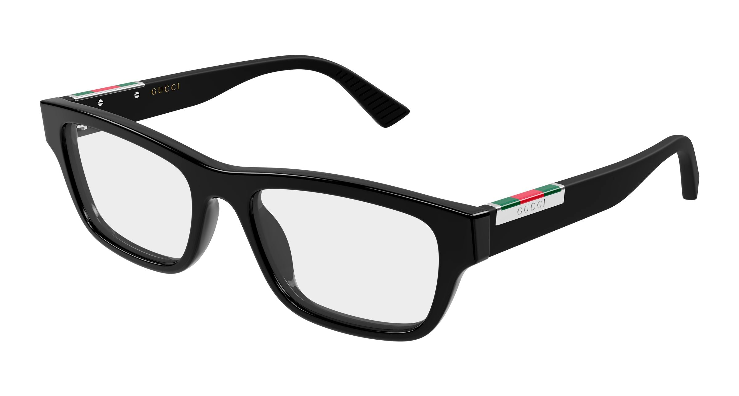 Gucci Uomo Gucci GG2091O 005 Montature da vista Acetato Nero Trasparente Squadrata Gucci Uomo Gucci GG2091O 005 Montature da vista Acetato Nero Trasparente Squadrata