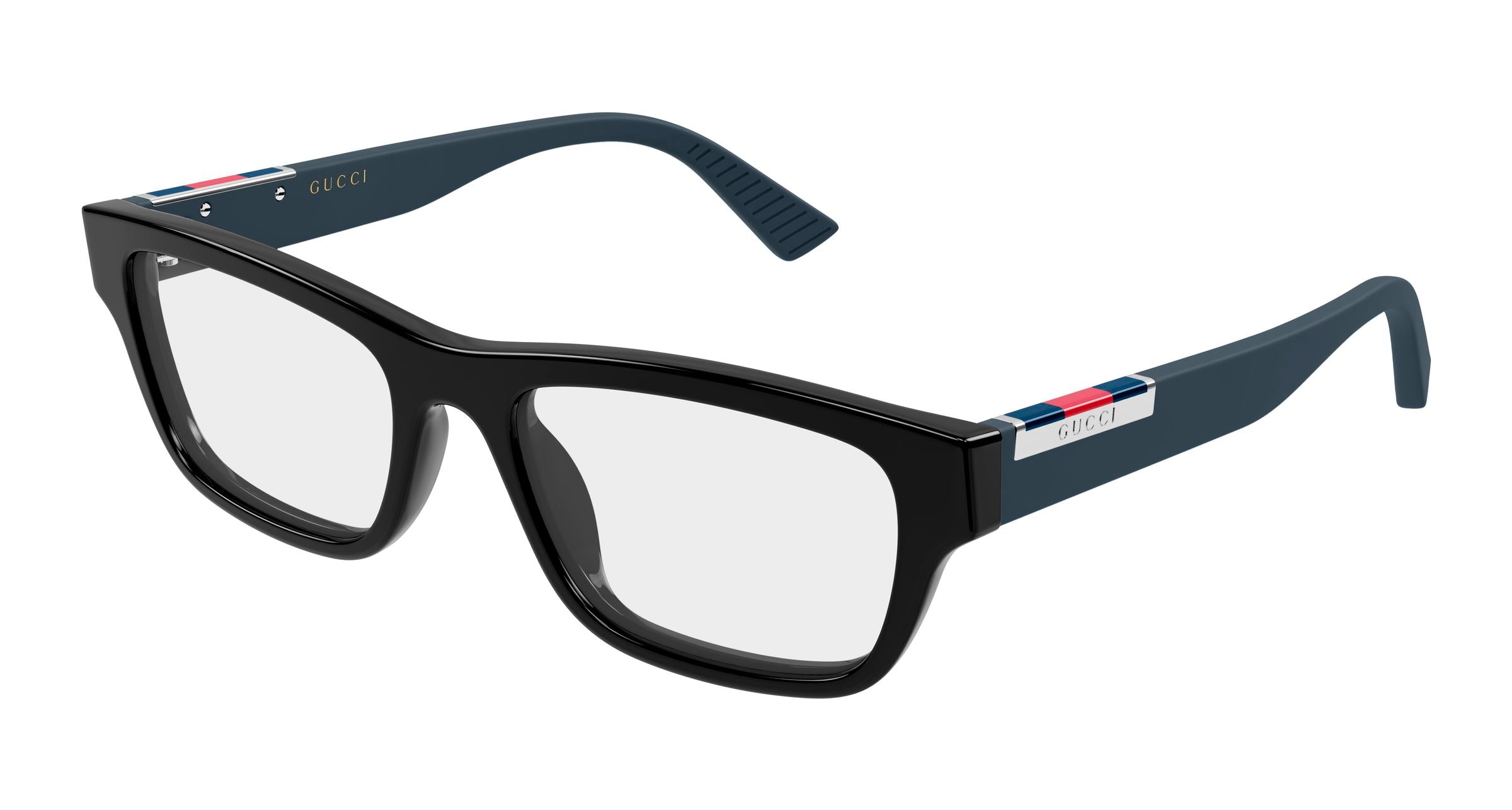Gucci Uomo Gucci GG2091O 006 Montature da vista Acetato Nero Trasparente Squadrata Gucci Uomo Gucci GG2091O 006 Montature da vista Acetato Nero Trasparente Squadrata
