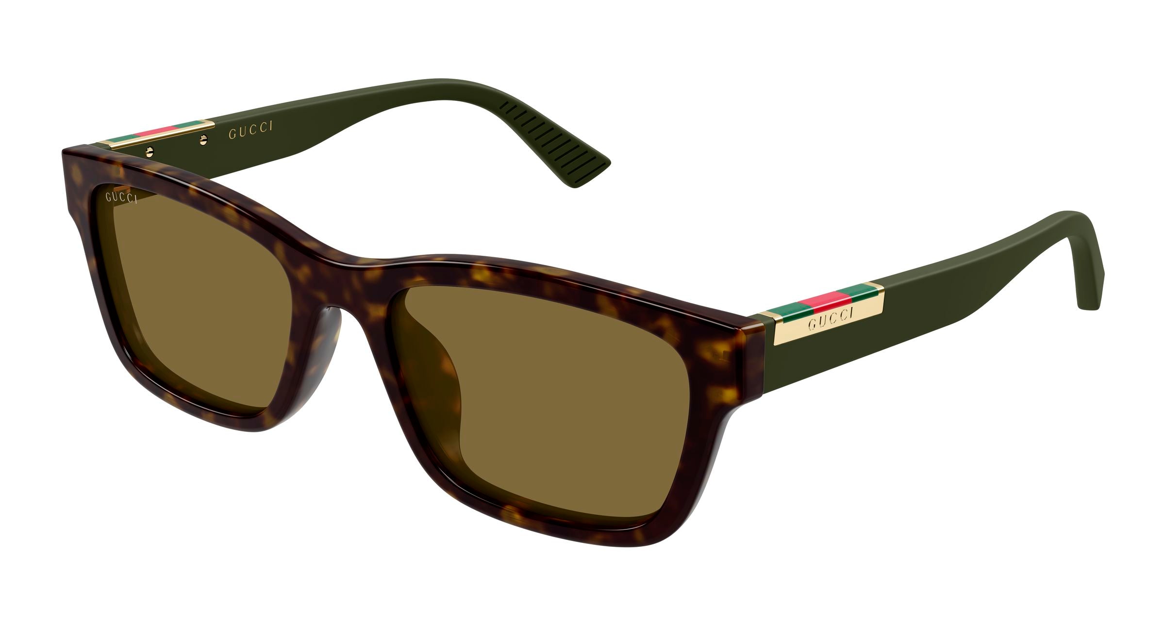 Gucci Uomo Gucci GG2092SA 002 Occhiali da sole Acetato Havana Marrone Squadrata