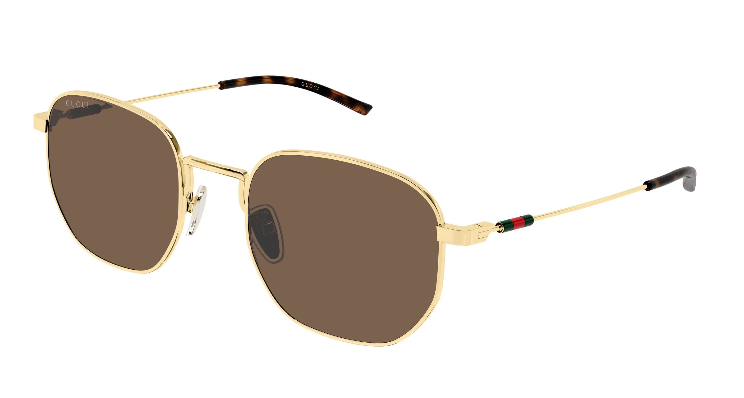Gucci Uomo Gucci GG2095S 004 Occhiali da sole Metallo Oro Marrone Rotonda Gucci Uomo Gucci GG2095S 004 Occhiali da sole Metallo Oro Marrone Rotonda