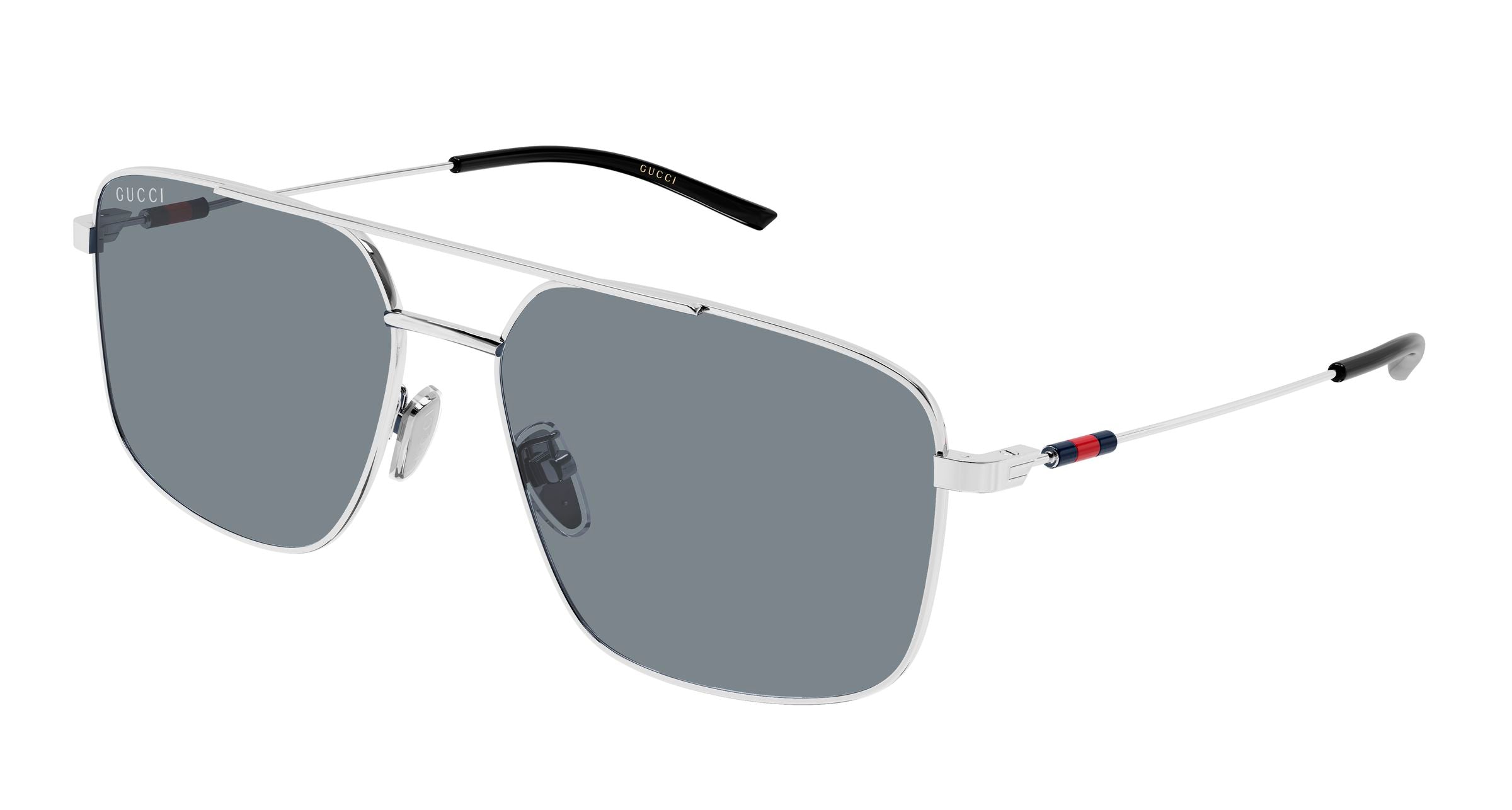 Gucci Uomo Gucci GG2096SA 003 Occhiali da sole Metallo Argento Grigio Squadrata Gucci Uomo Gucci GG2096SA 003 Occhiali da sole Metallo Argento Grigio Squadrata