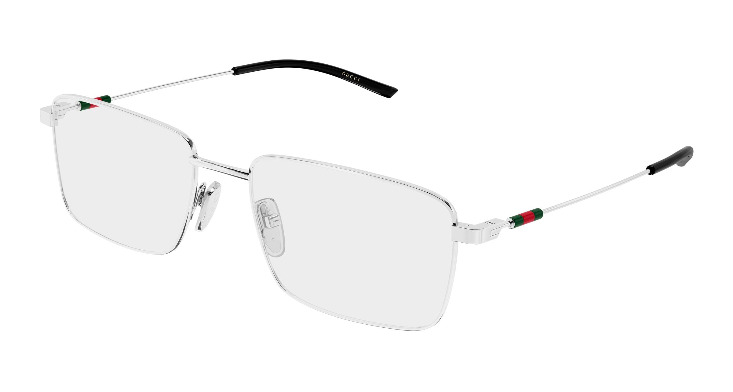 Gucci Uomo Gucci GG2098O 001 Montature da vista Metallo Argento Trasparente Squadrata Gucci Uomo Gucci GG2098O 001 Montature da vista Metallo Argento Trasparente Squadrata
