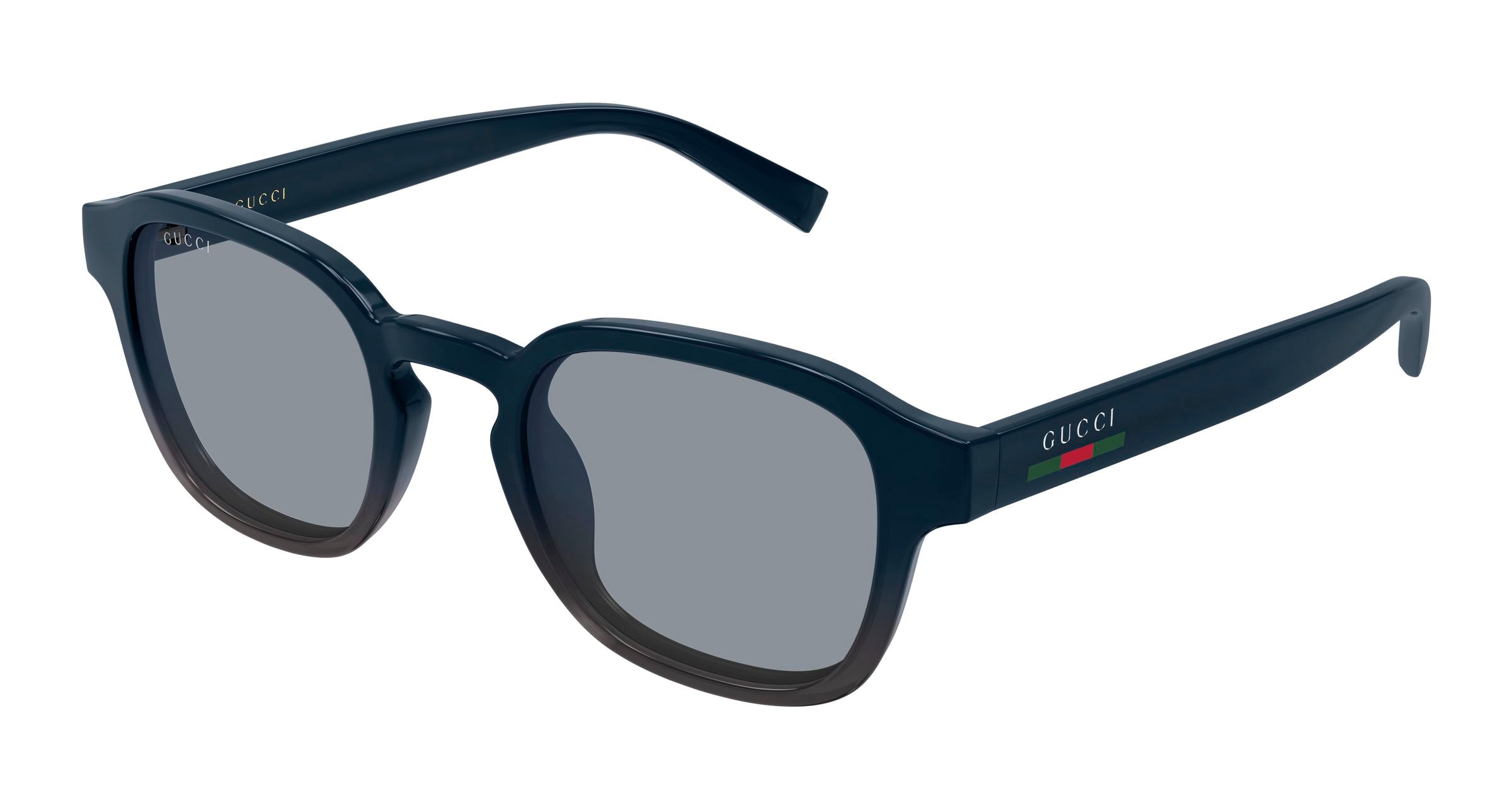 Gucci Uomo Gucci GG2106S 004 Occhiali da sole Iniettato Blu Grigio Rotonda