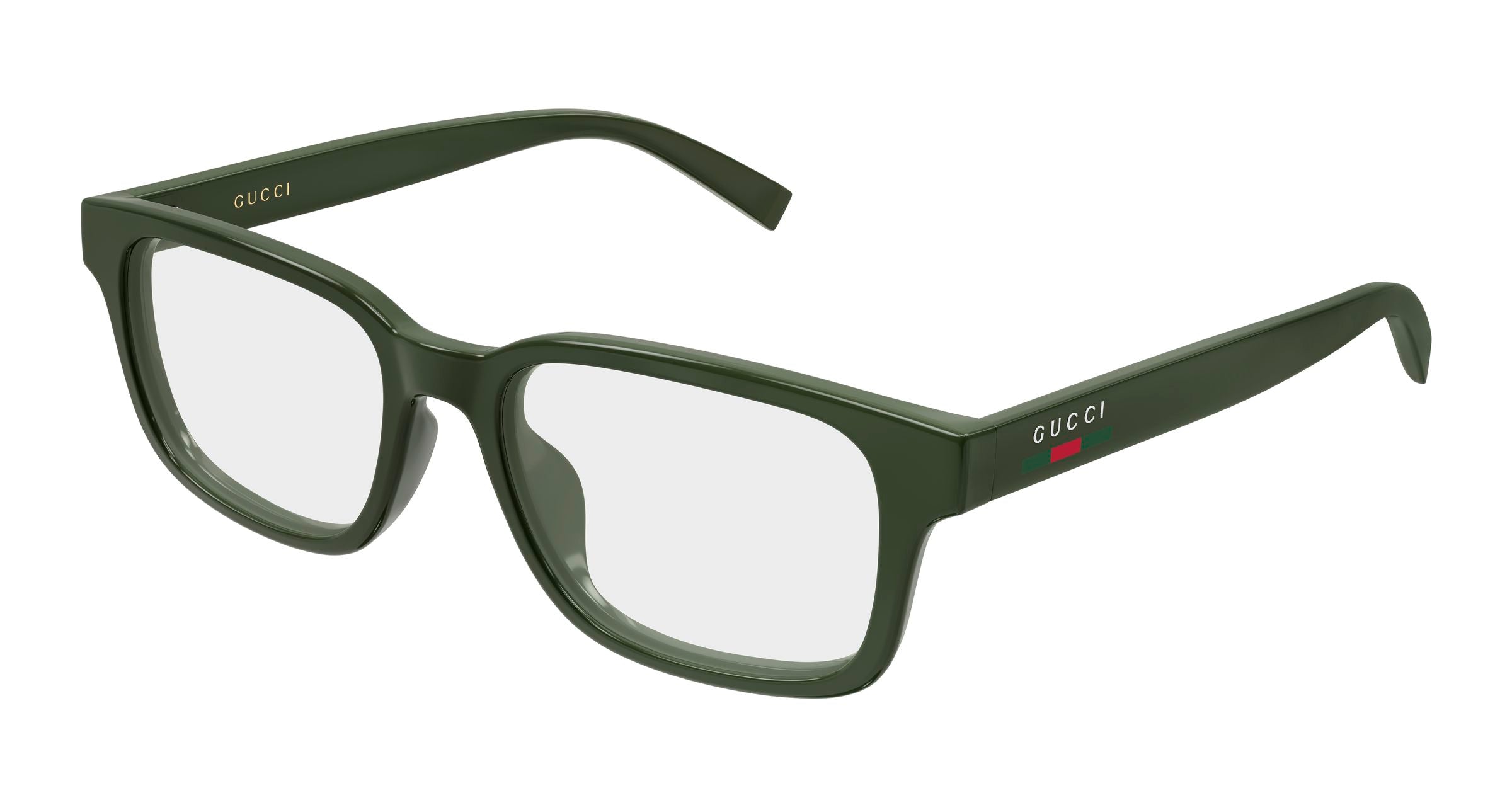 Gucci Uomo Gucci GG2107OL 008 Montature da vista Iniettato Verde Trasparente Squadrata Gucci Uomo Gucci GG2107OL 008 Montature da vista Iniettato Verde Trasparente Squadrata