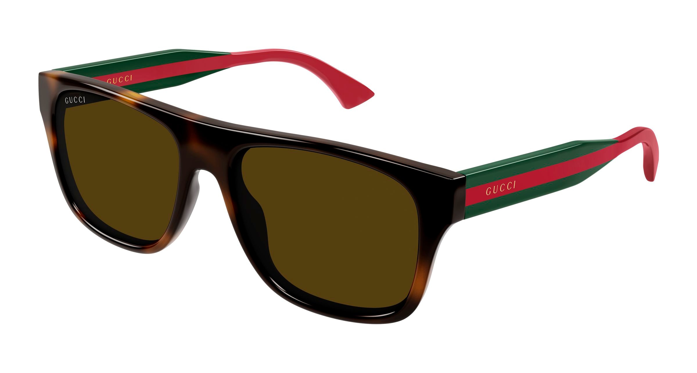 Gucci Uomo Gucci GG2119S 002 Occhiali da sole Acetato Havana Marrone Squadrata