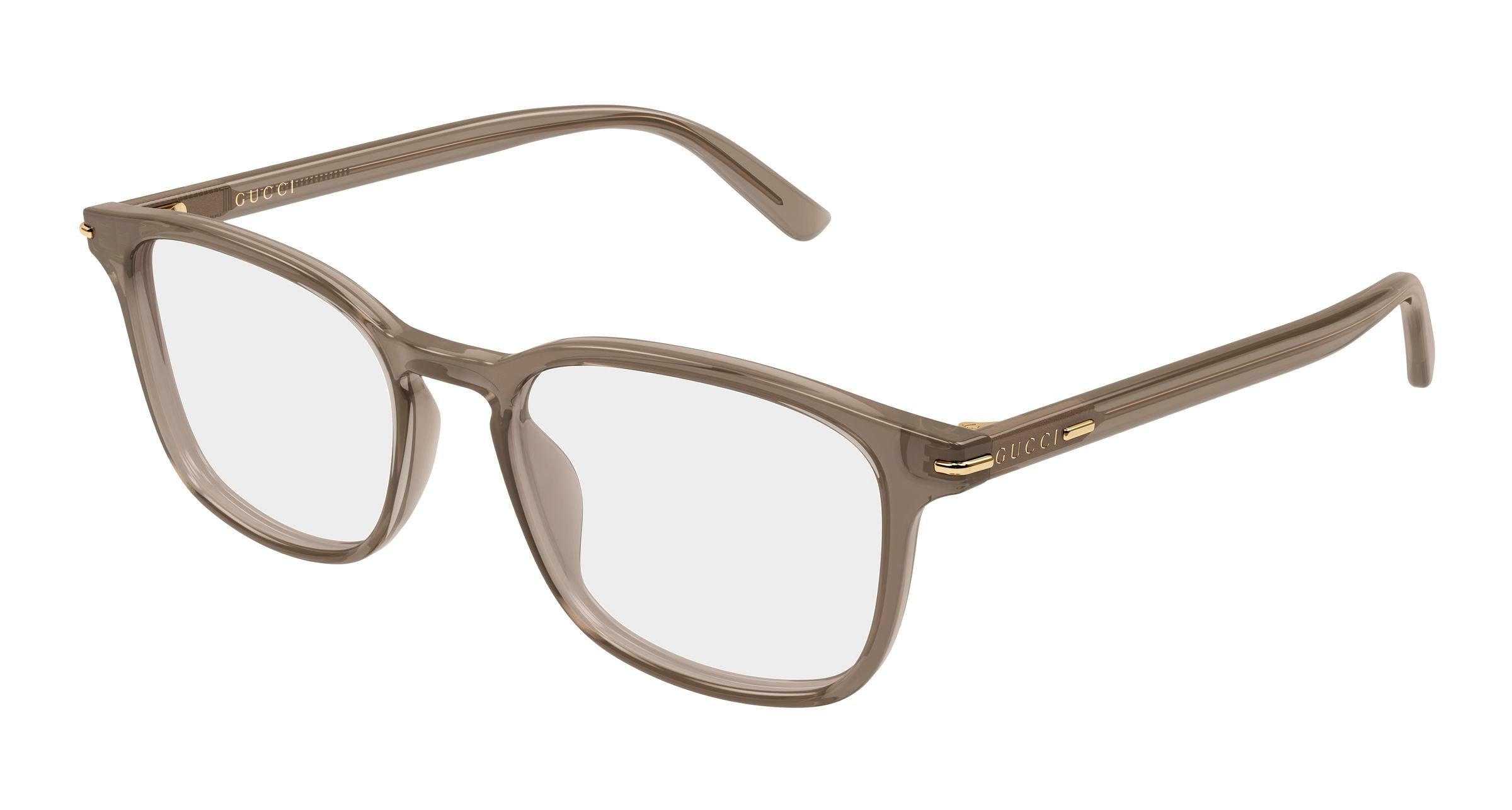 Gucci Uomo Gucci GG2129O 003 Montature da vista Acetato Marrone Trasparente Squadrata Gucci Uomo Gucci GG2129O 003 Montature da vista Acetato Marrone Trasparente Squadrata
