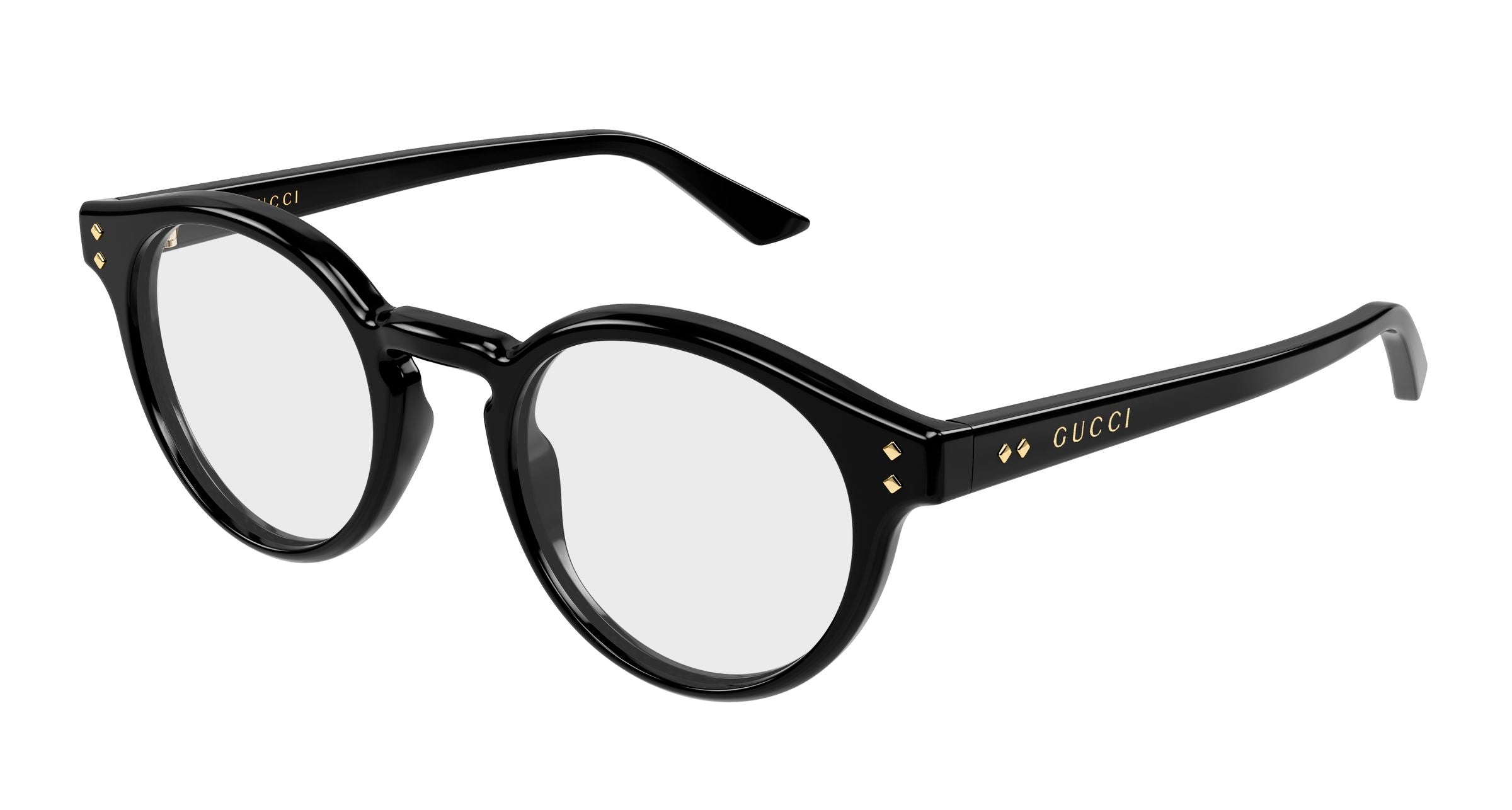 Gucci Uomo Gucci GG2133O 001 Montature da vista Acetato Nero Trasparente Rotonda Gucci Uomo Gucci GG2133O 001 Montature da vista Acetato Nero Trasparente Rotonda