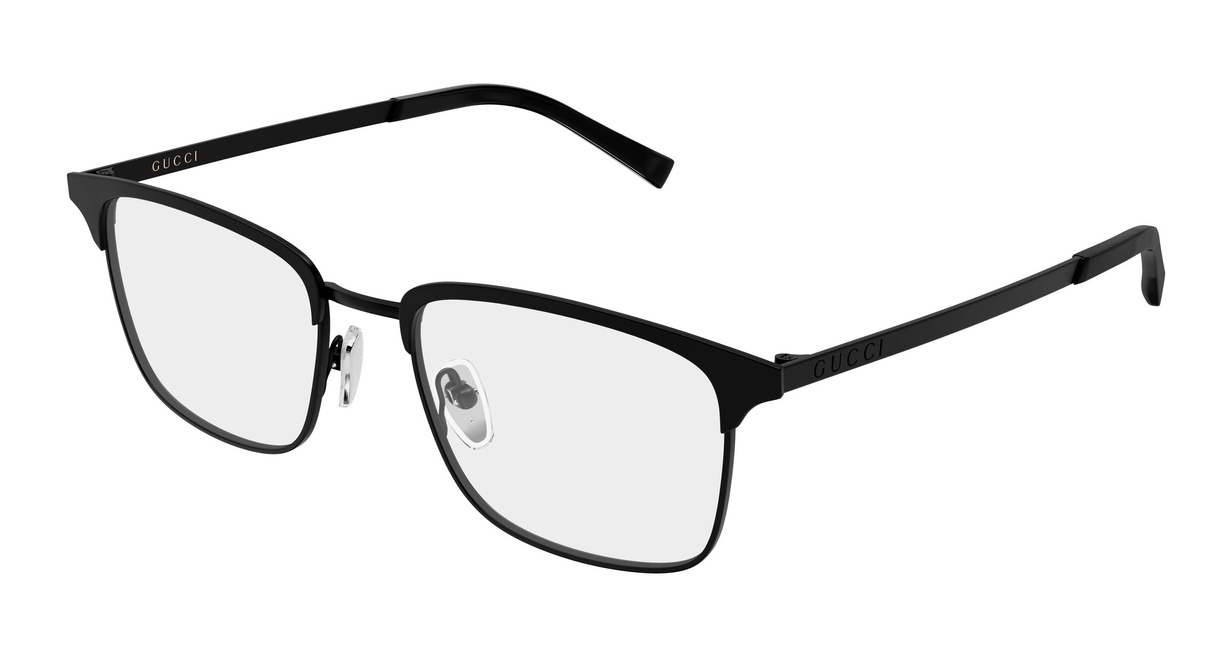 Gucci Uomo Gucci GG2135O 003 Montature da vista Metallo Nero Trasparente Squadrata Gucci Uomo Gucci GG2135O 003 Montature da vista Metallo Nero Trasparente Squadrata