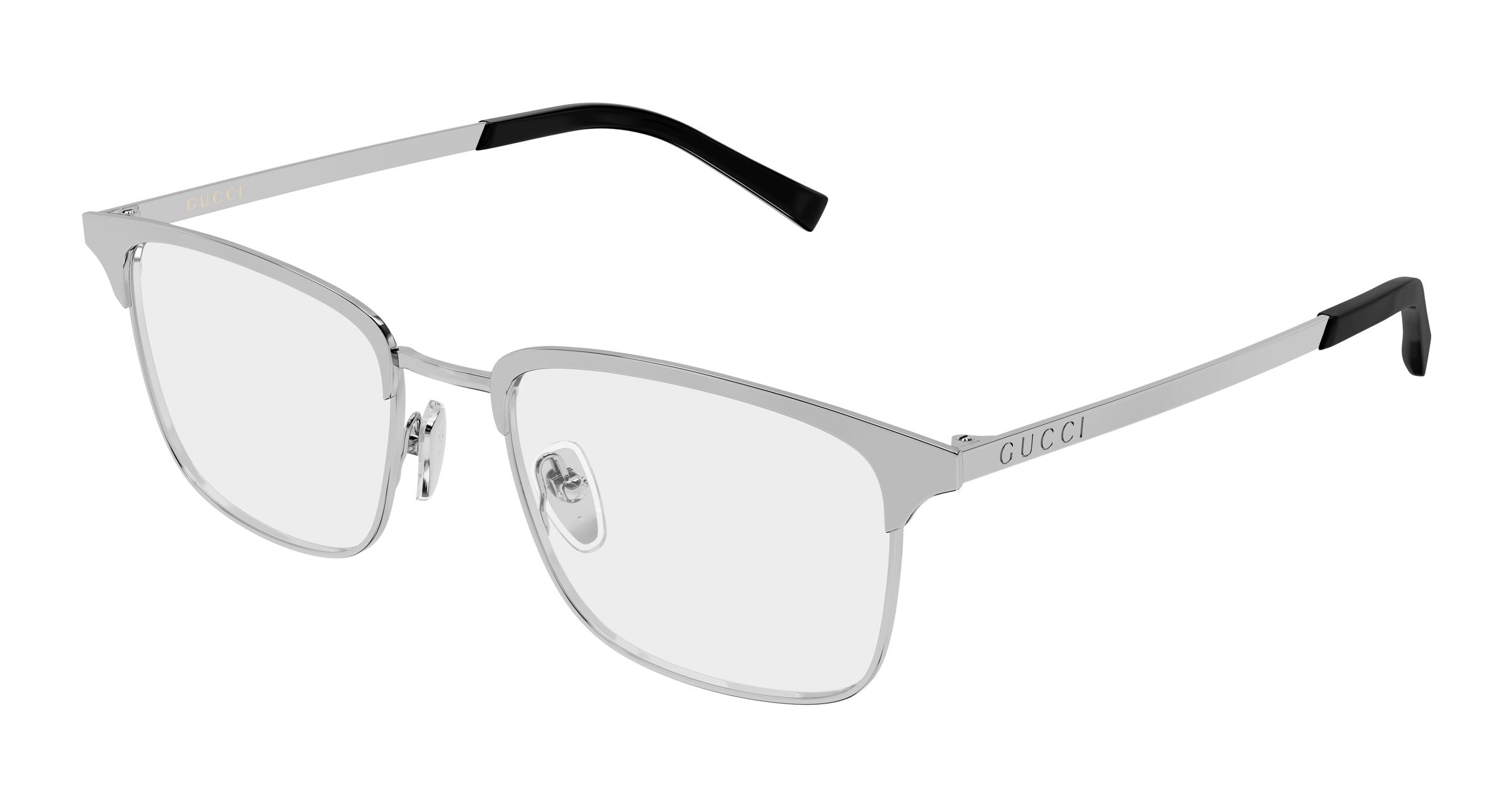 Gucci Uomo Gucci GG2135O 005 Montature da vista Metallo Rutenio Trasparente Squadrata Gucci Uomo Gucci GG2135O 005 Montature da vista Metallo Rutenio Trasparente Squadrata