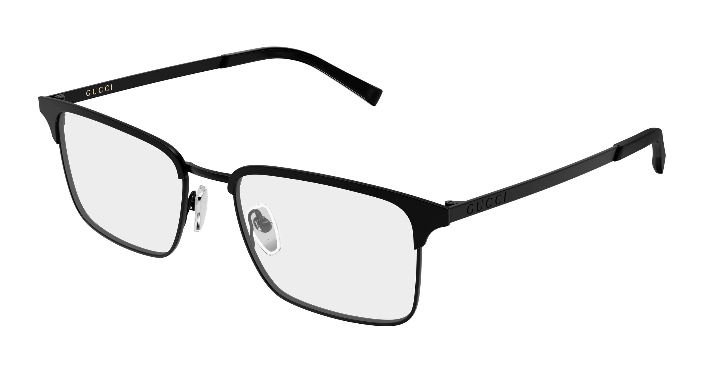 Gucci Uomo Gucci GG2136O 006 Montature da vista Metallo Nero Trasparente Squadrata Gucci Uomo Gucci GG2136O 006 Montature da vista Metallo Nero Trasparente Squadrata