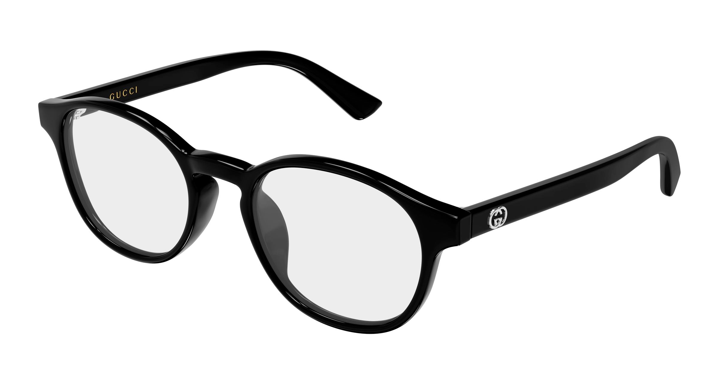 Gucci Uomo Gucci GG2137OK 001 Montature da vista Acetato Nero Trasparente Rotonda