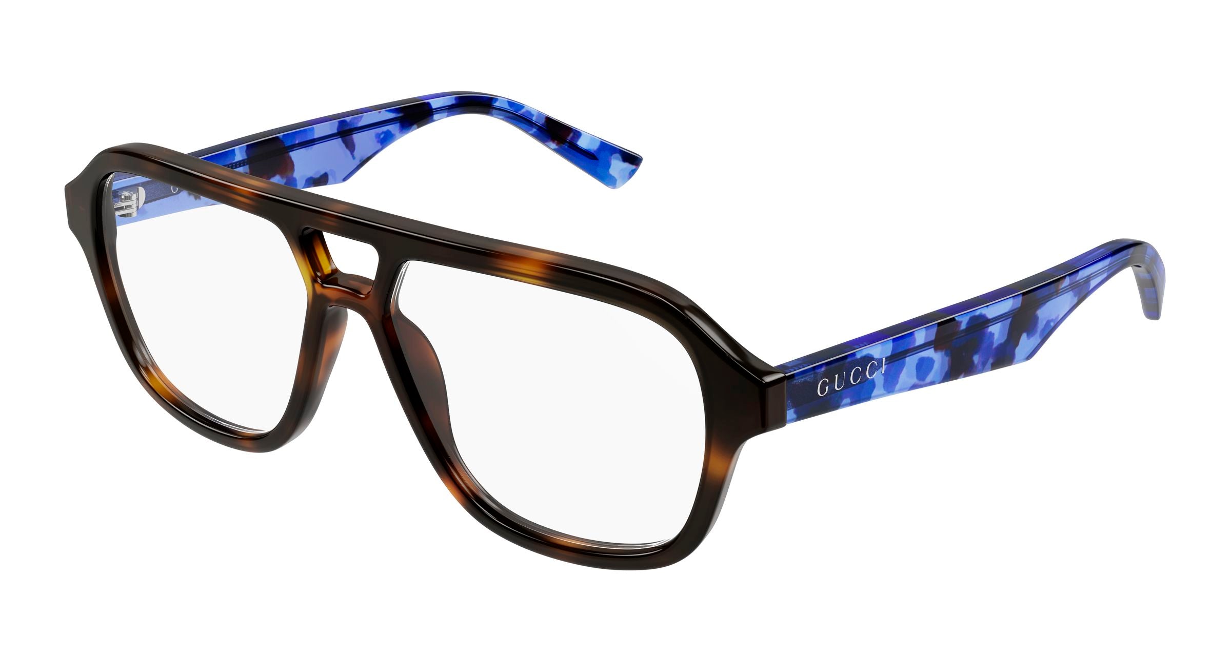 Gucci Uomo Gucci GG2183O 003 Montature da vista Acetato Havana Trasparente Rotonda Gucci Uomo Gucci GG2183O 003 Montature da vista Acetato Havana Trasparente Rotonda