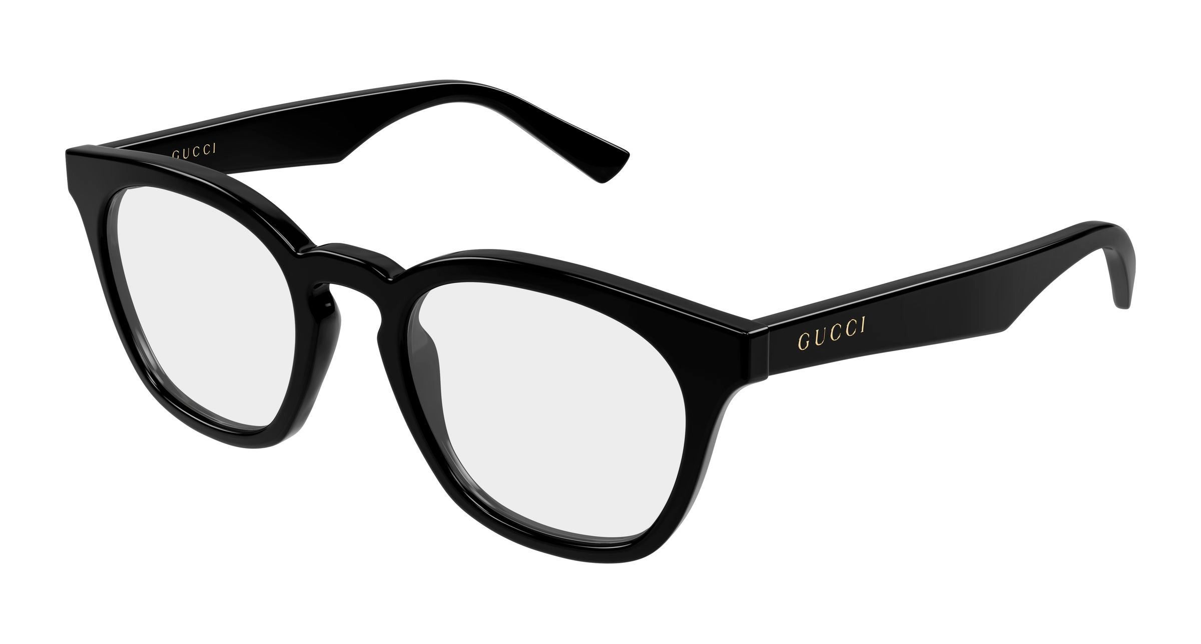 Gucci Uomo Gucci GG2185O 001 Montature da vista Acetato Nero Trasparente Rotonda