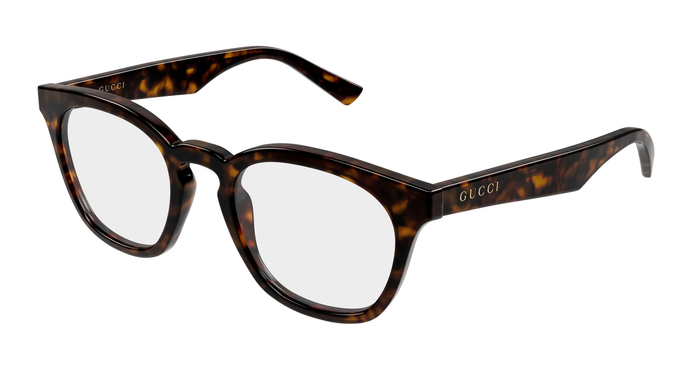 Gucci Uomo Gucci GG2185O 002 Montature da vista Acetato Havana Trasparente Rotonda