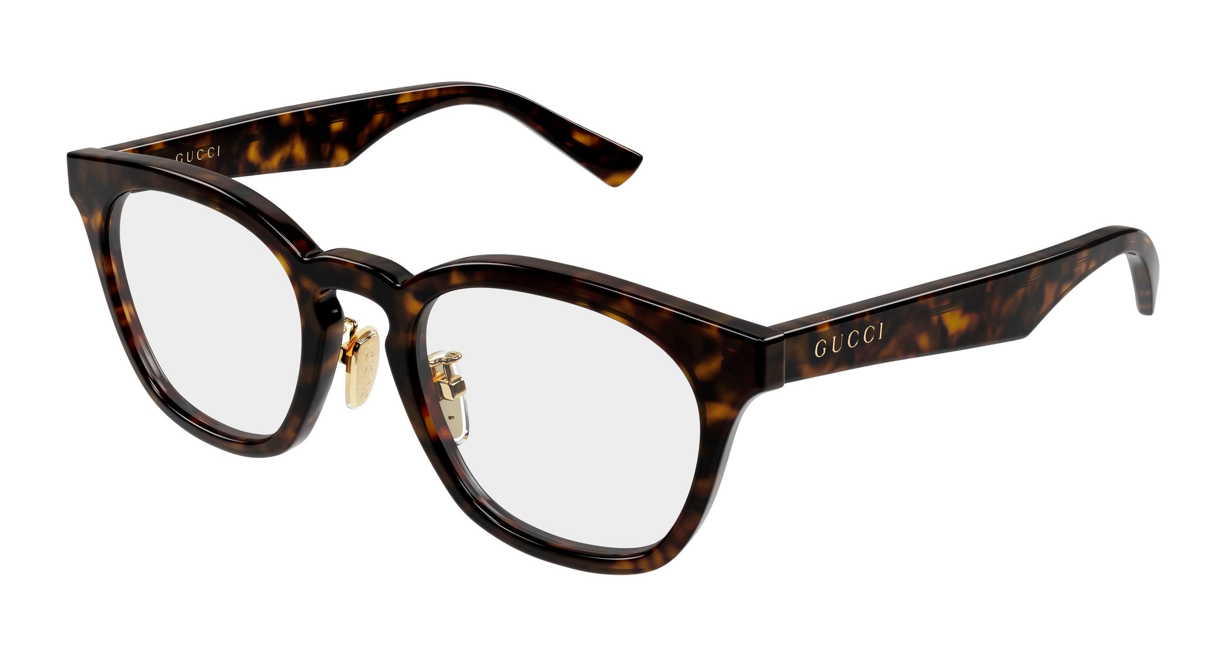 Gucci Uomo Gucci GG2187OA 006 Montature da vista Acetato Havana Trasparente Rotonda