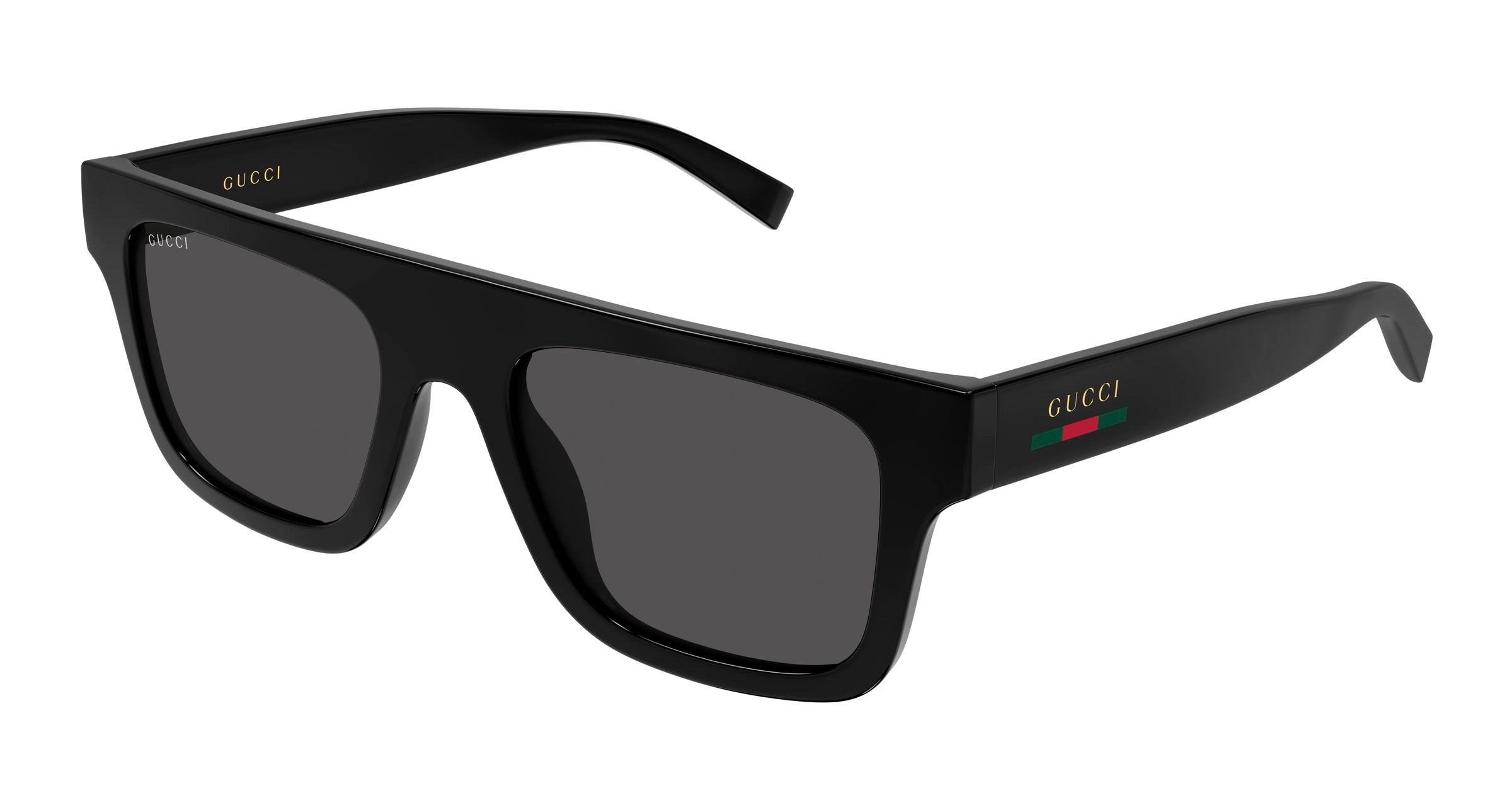 Gucci Uomo Gucci GG2235S 001 Occhiali da sole Iniettato Nero Grigio Squadrata