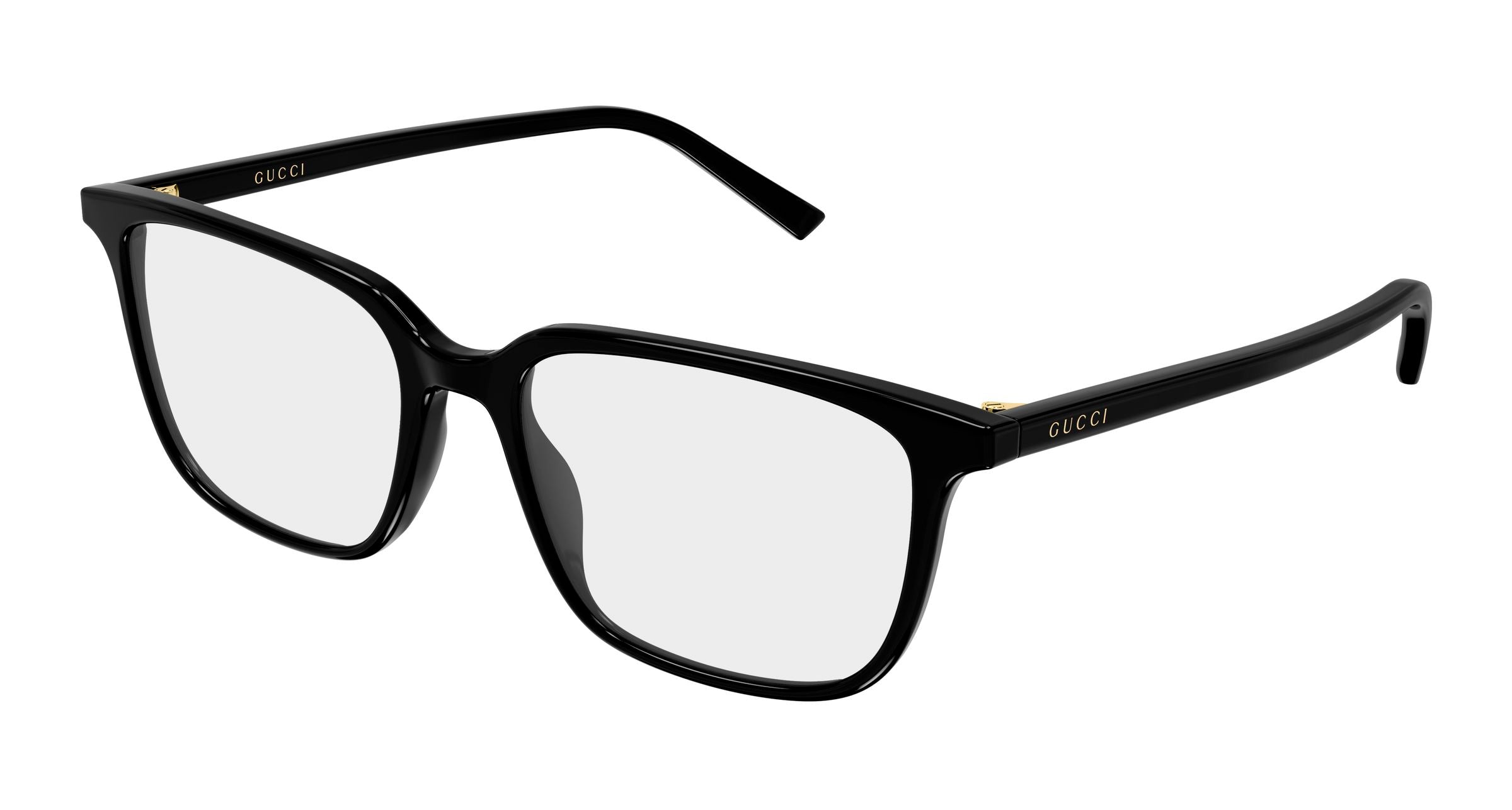 Gucci Uomo Gucci GG2238O 005 Montature da vista Acetato Nero Trasparente Rotonda
