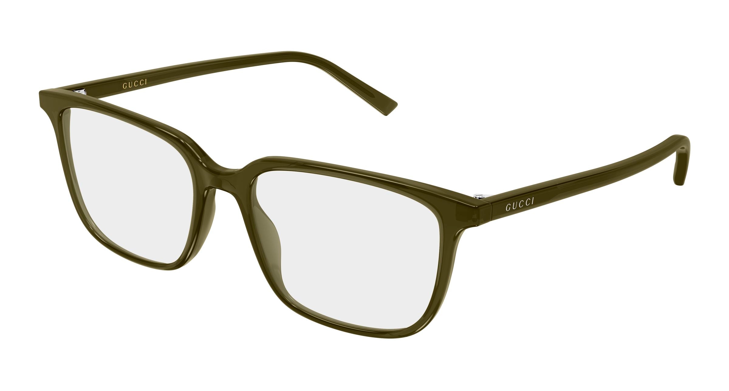 Gucci Uomo Gucci GG2238O 008 Montature da vista Acetato Verde Trasparente Rotonda