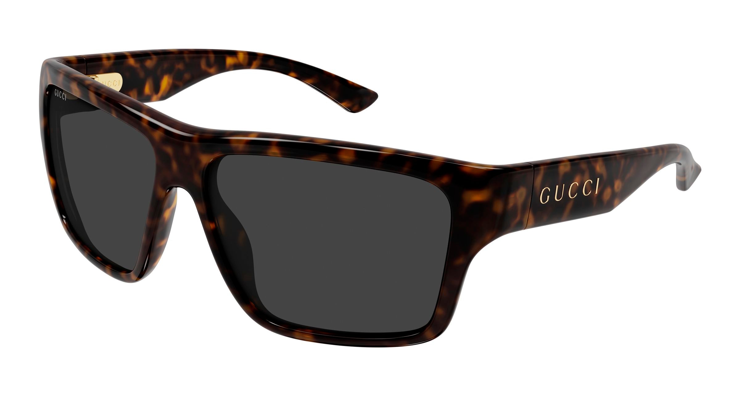 Gucci Uomo Gucci GG2239S 002 Occhiali da sole Iniettato Havana Grigio Geometrica