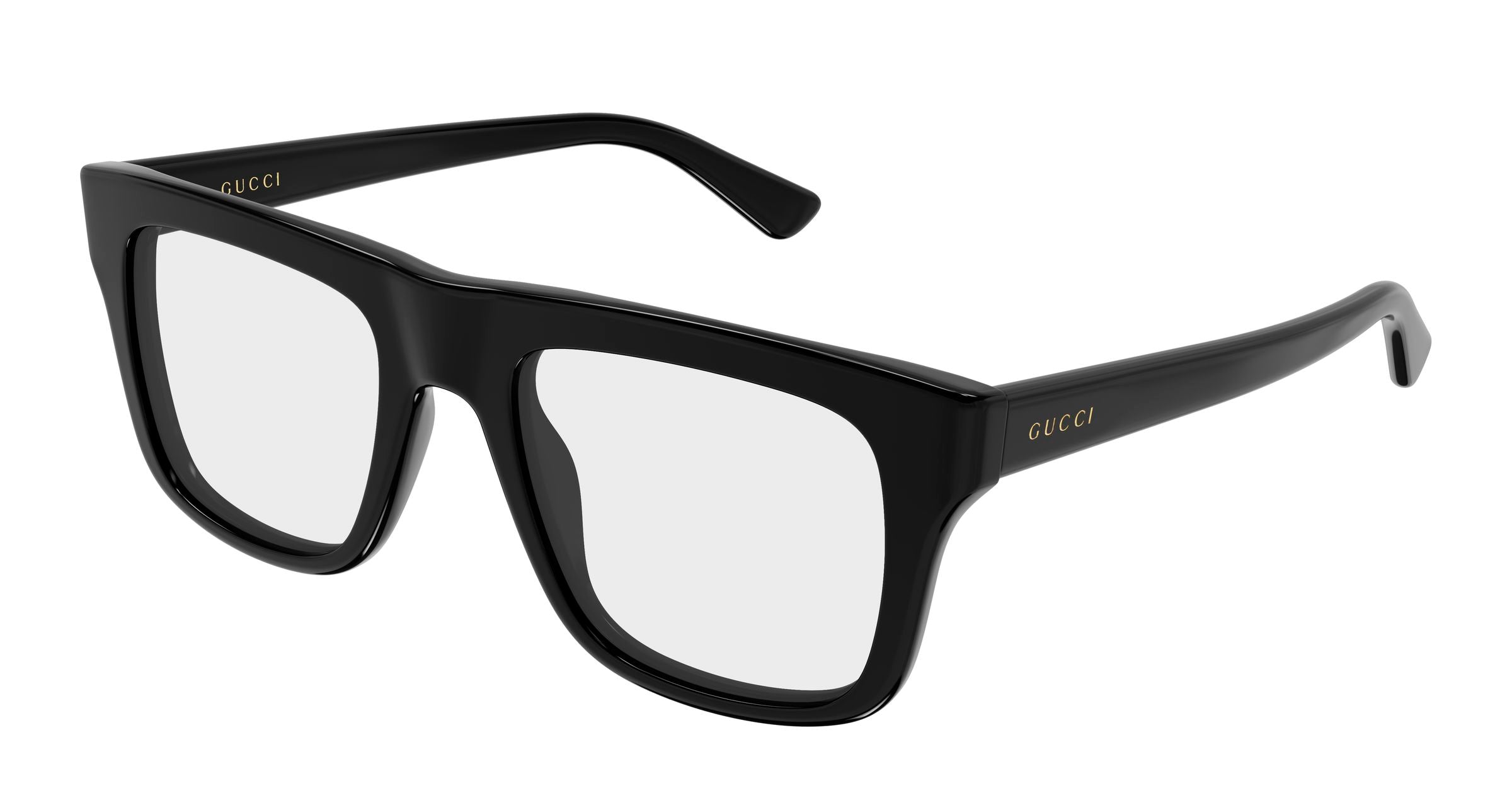 Gucci Uomo Gucci GG2242O 001 Montature da vista Acetato Nero Trasparente Squadrata Gucci Uomo Gucci GG2242O 001 Montature da vista Acetato Nero Trasparente Squadrata