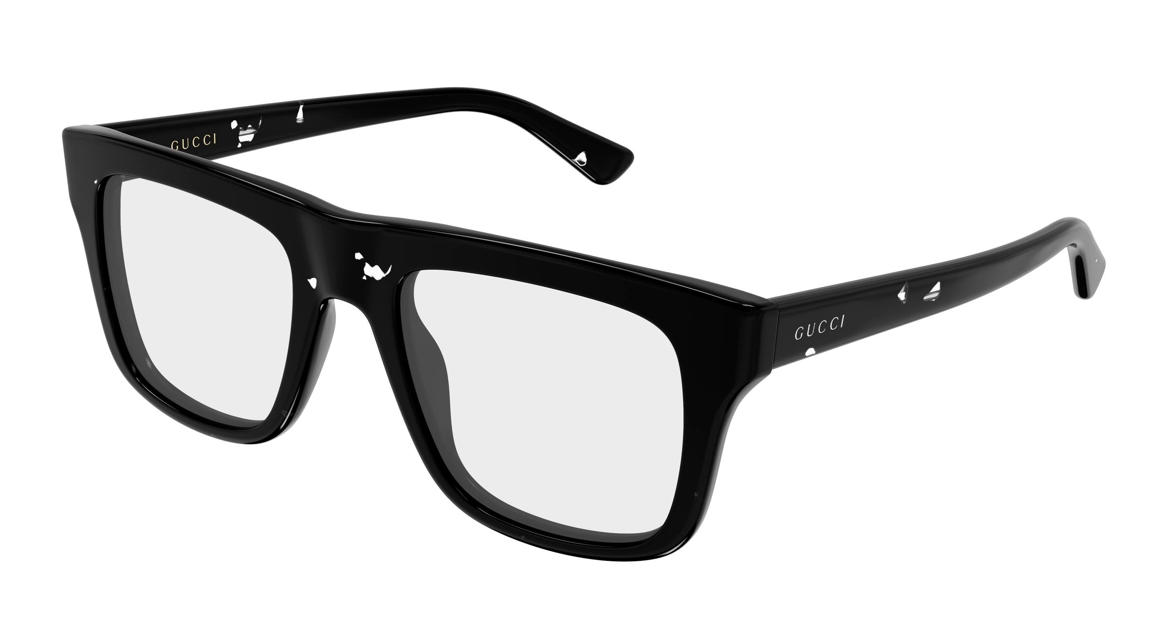Gucci Uomo Gucci GG2242O 004 Montature da vista Acetato Havana Trasparente Squadrata