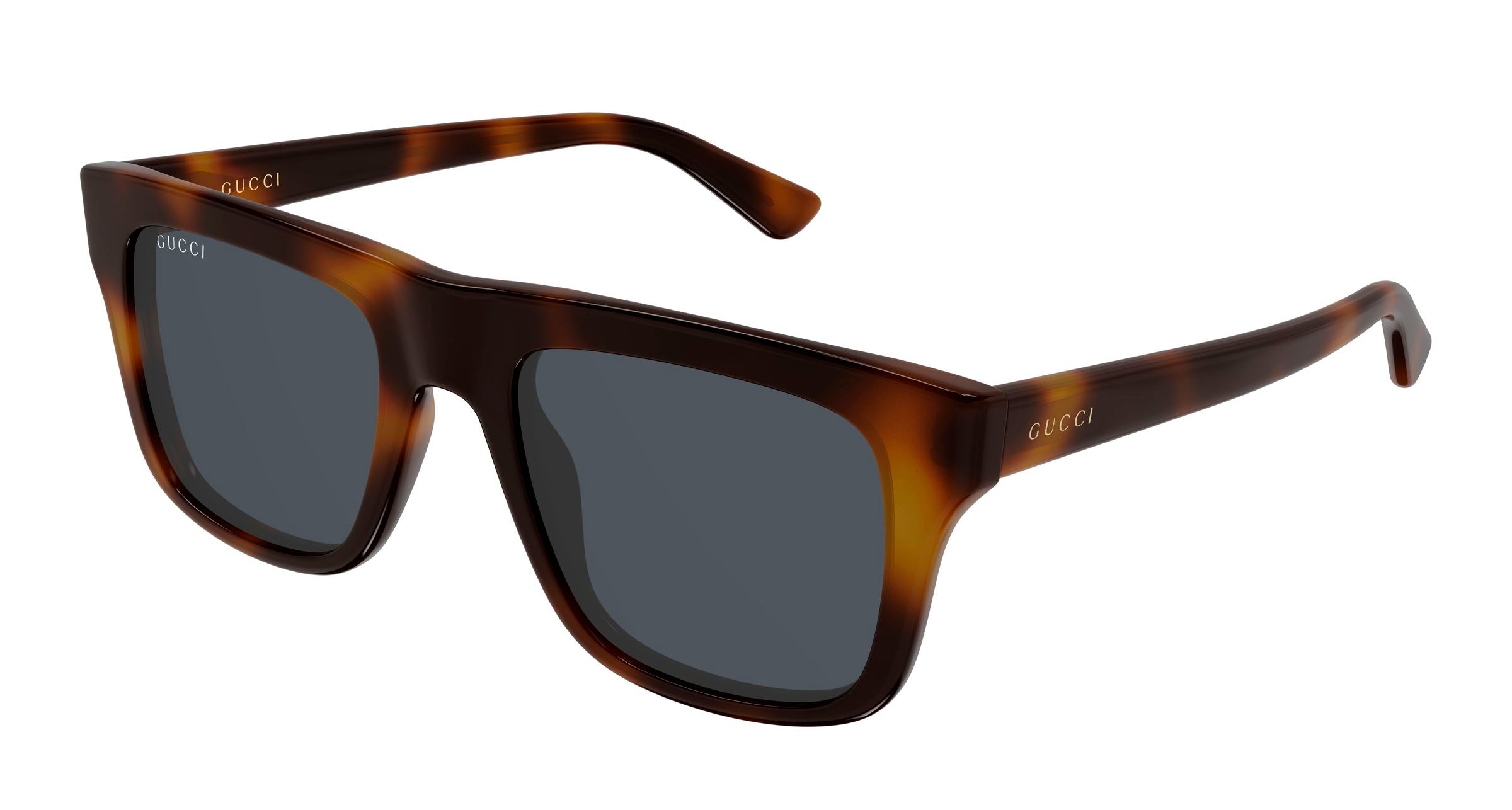 Gucci Uomo Gucci GG2242S 002 Occhiali da sole Acetato Havana Grigio Squadrata Gucci Uomo Gucci GG2242S 002 Occhiali da sole Acetato Havana Grigio Squadrata