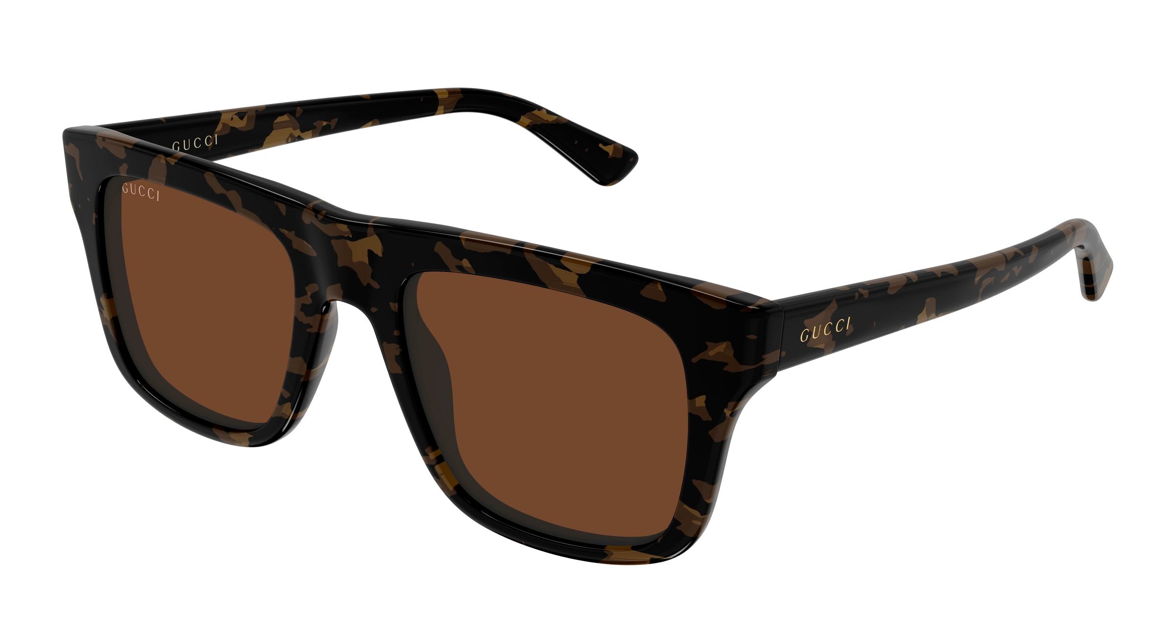 Gucci Uomo Gucci GG2242S 004 Occhiali da sole Acetato Havana Marrone Squadrata