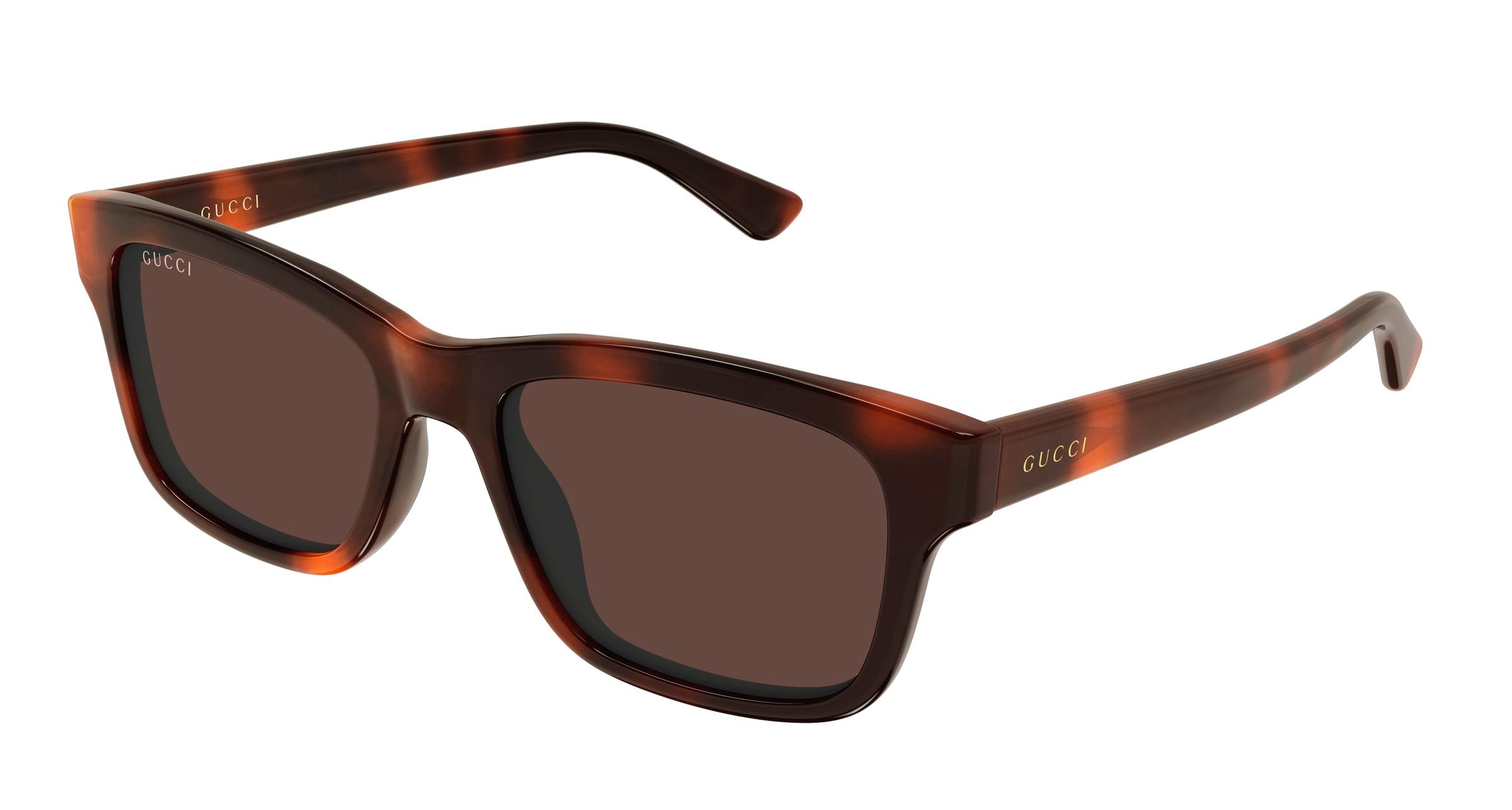 Gucci Uomo Gucci GG2243S 002 Occhiali da sole Acetato Havana Marrone Squadrata