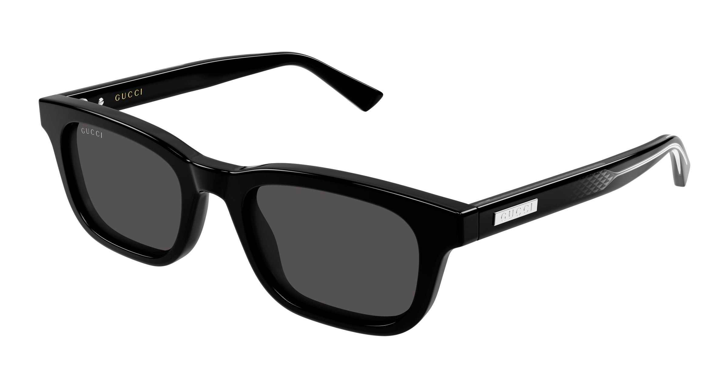 Gucci Uomo Gucci GG2248S 001 Occhiali da sole Acetato Nero Grigio Squadrata