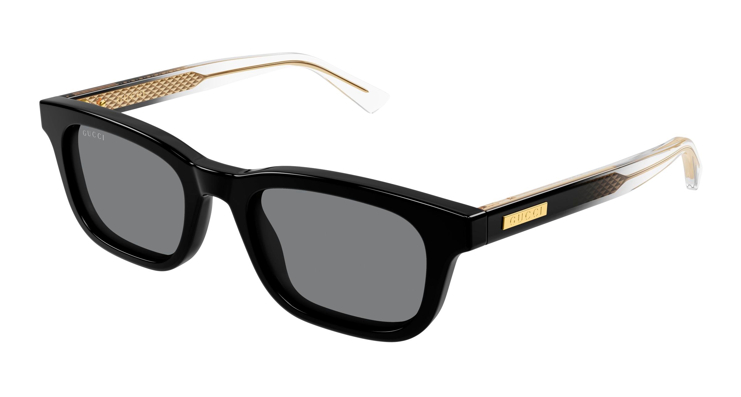 Gucci Uomo Gucci GG2248S 003 Occhiali da sole Acetato Nero Grigio Squadrata Gucci Uomo Gucci GG2248S 003 Occhiali da sole Acetato Nero Grigio Squadrata