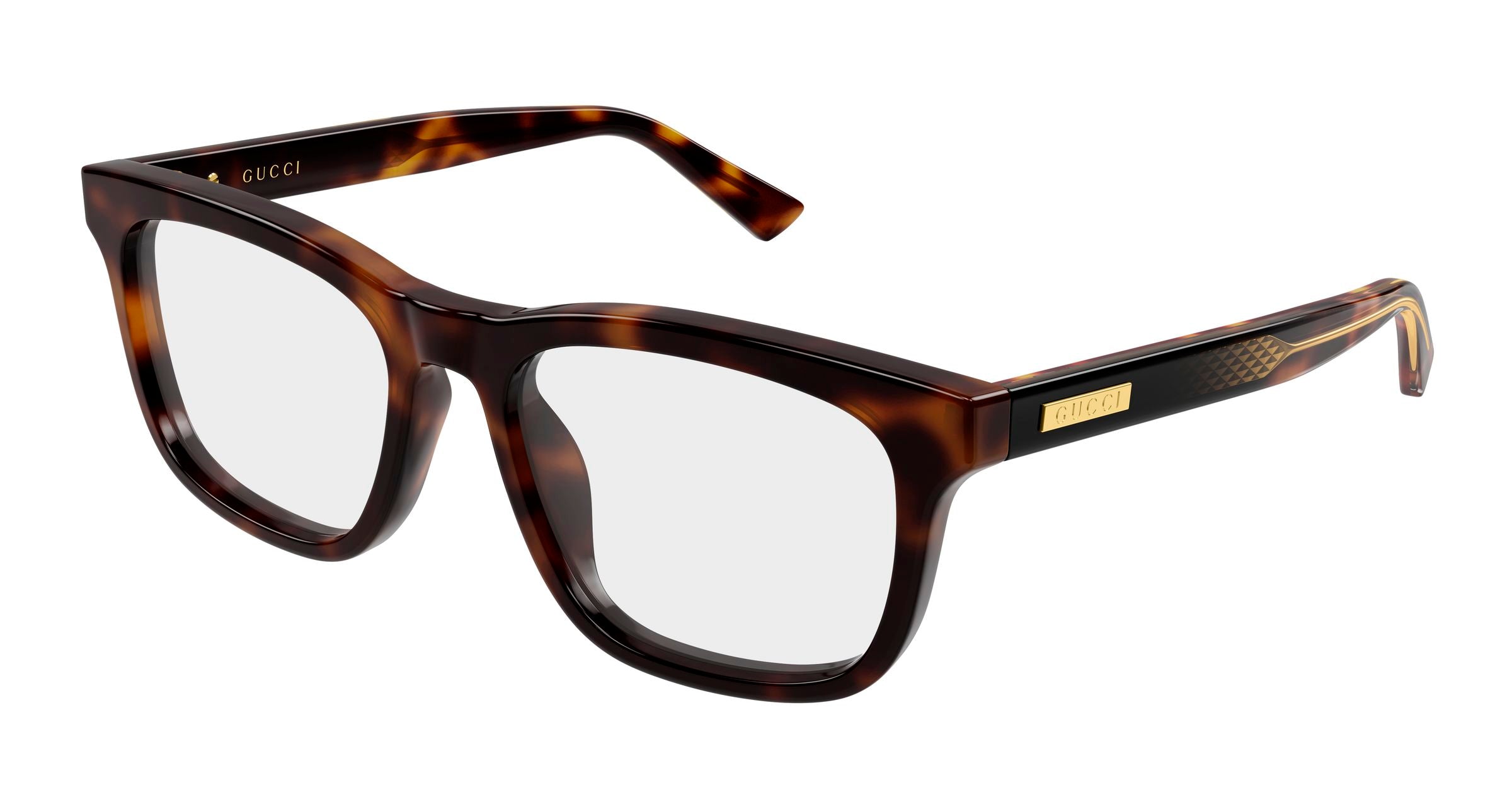 Gucci Uomo Gucci GG2250OL 002 Montature da vista Acetato Havana Trasparente Squadrata Gucci Uomo Gucci GG2250OL 002 Montature da vista Acetato Havana Trasparente Squadrata