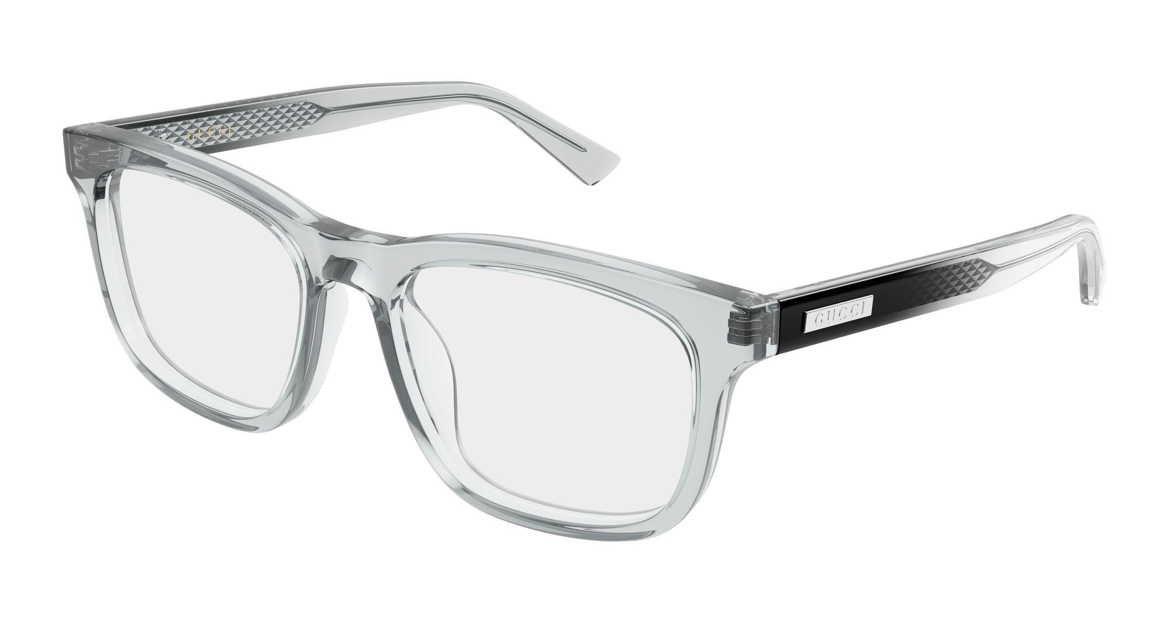 Gucci Uomo Gucci GG2250OL 008 Montature da vista Acetato Grigio Trasparente Squadrata