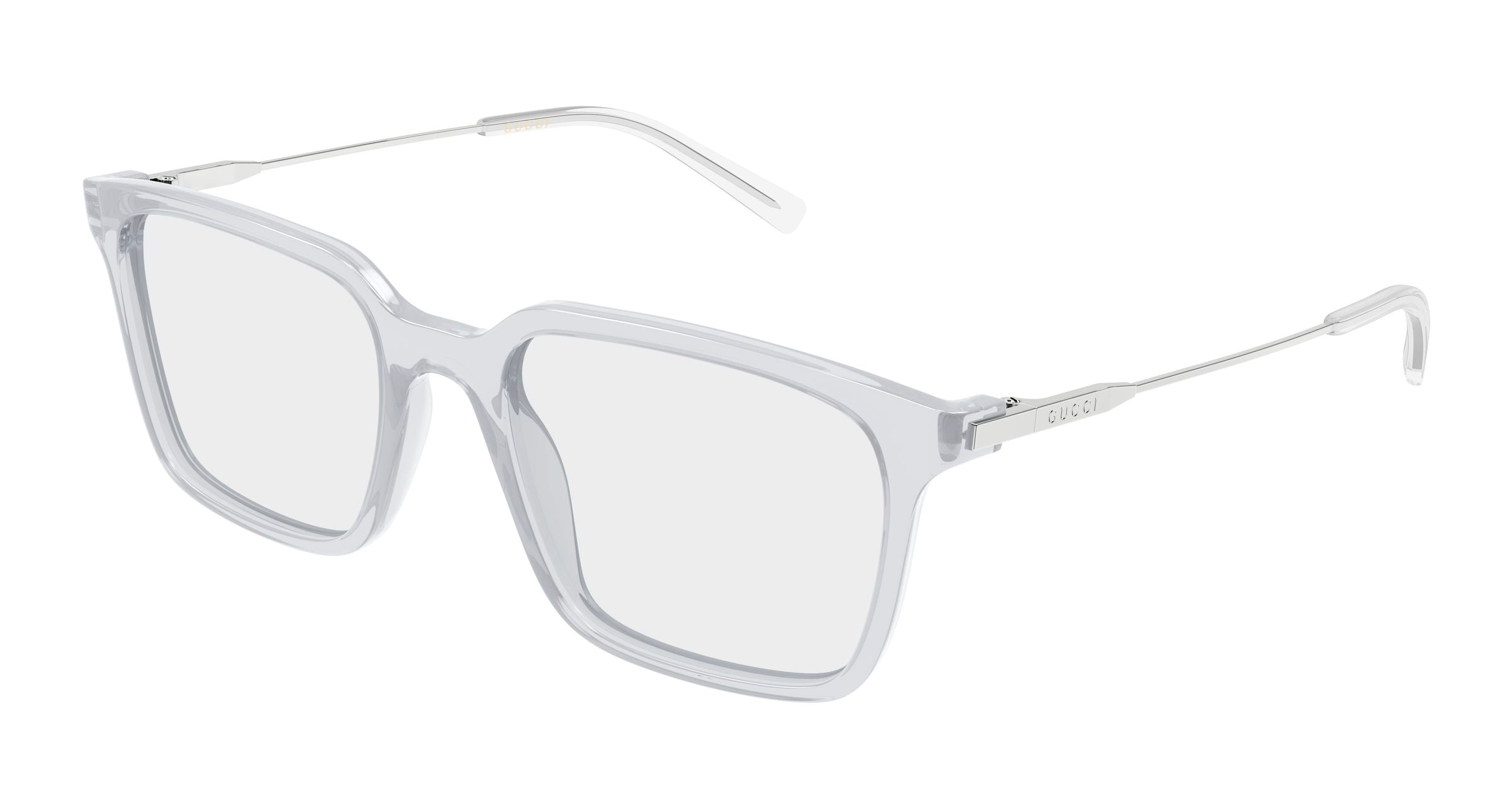 Gucci Uomo Gucci GG2252O 003 Montature da vista Acetato Grigio Trasparente Squadrata